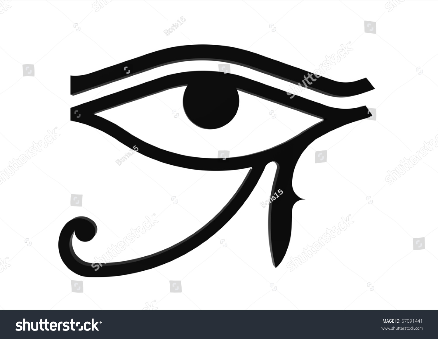 Eye Horus Symbol Egyptian God Horus Stock Illustration 57091441 ...