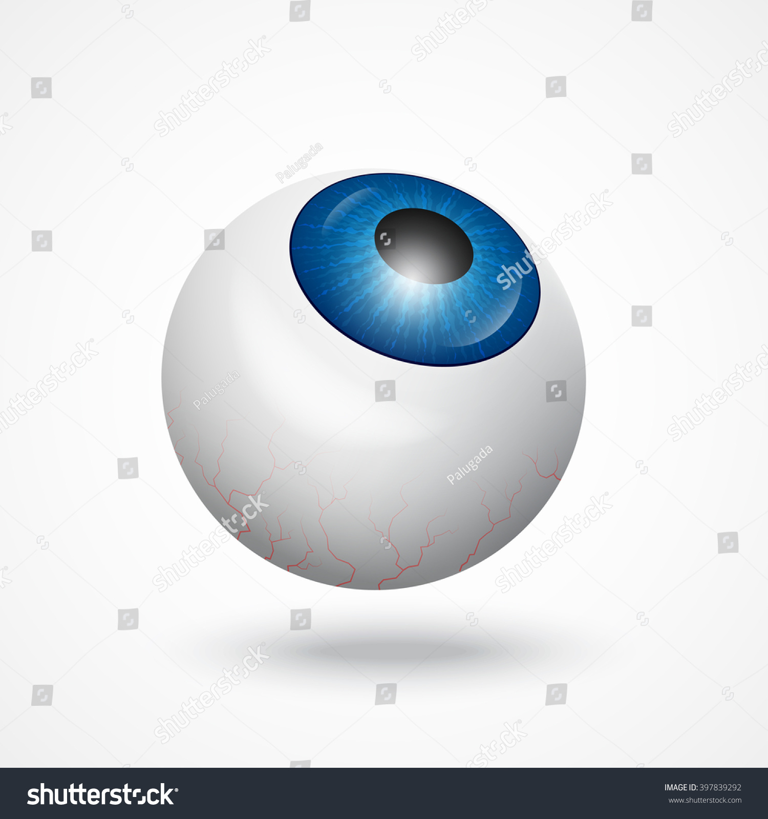 Eyeball Icon Isolated On White Stock Illustration 397839292 - Shutterstock
