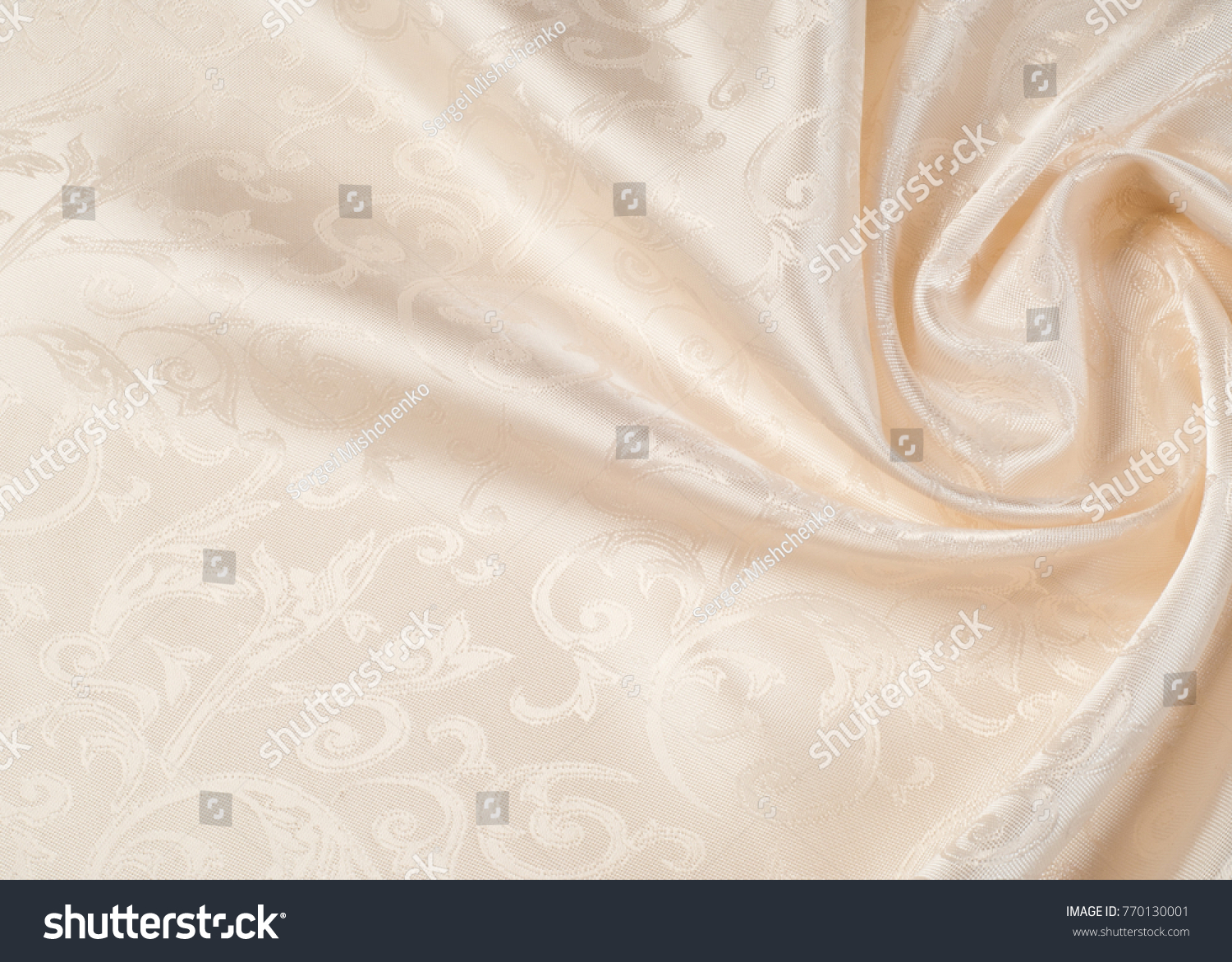 Fabric Silk Texture Cream Creamcolored Creamcoloured Stock Photo Edit Now