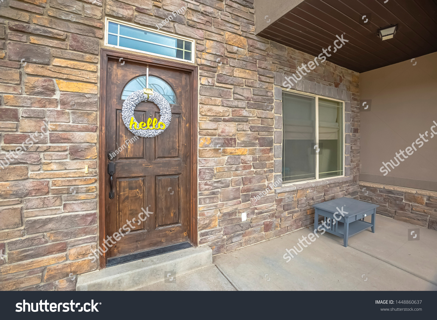 Facade Home Porch Stone Brick Wall Stock Photo Edit Now