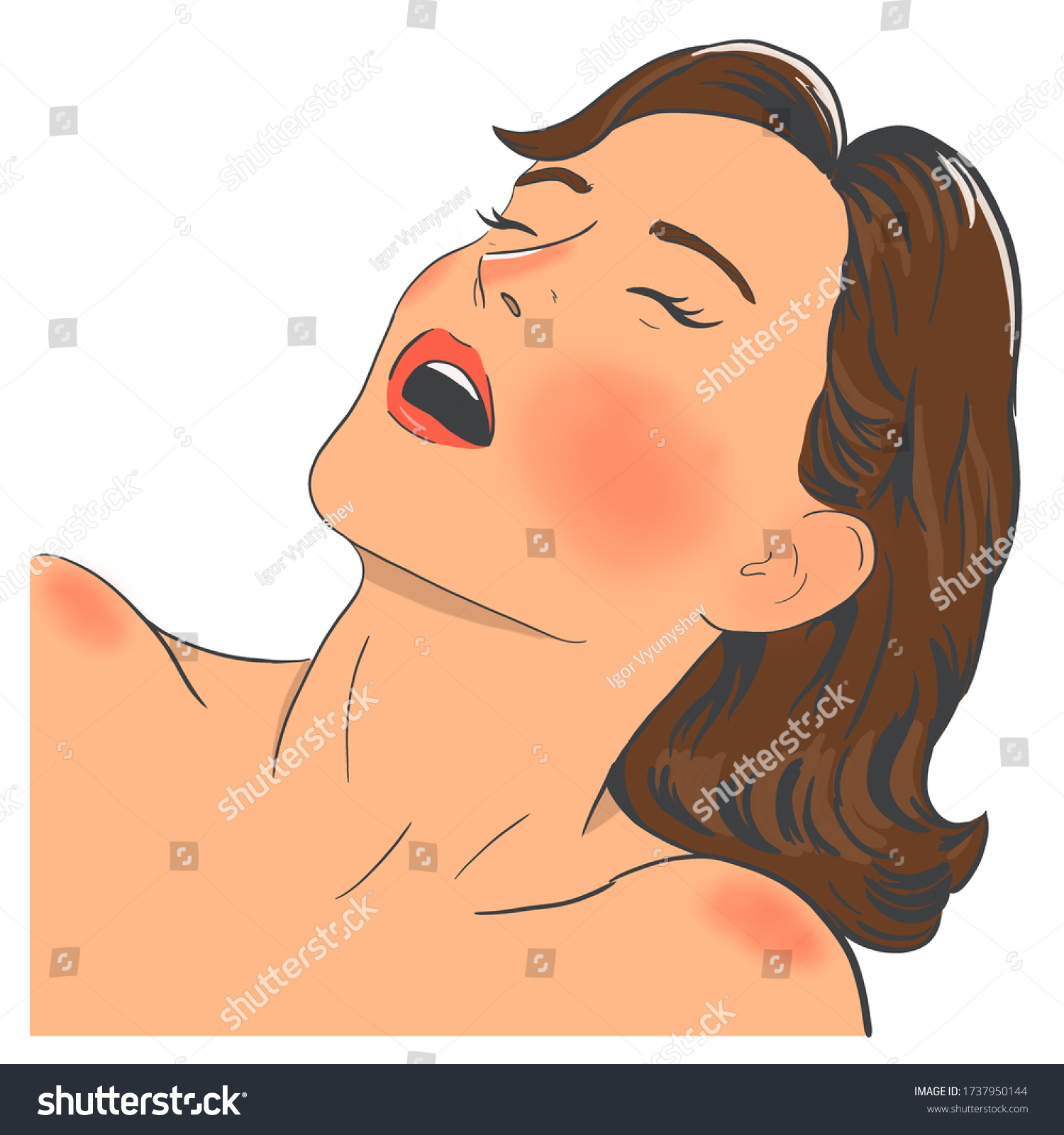 Orgasm face girl