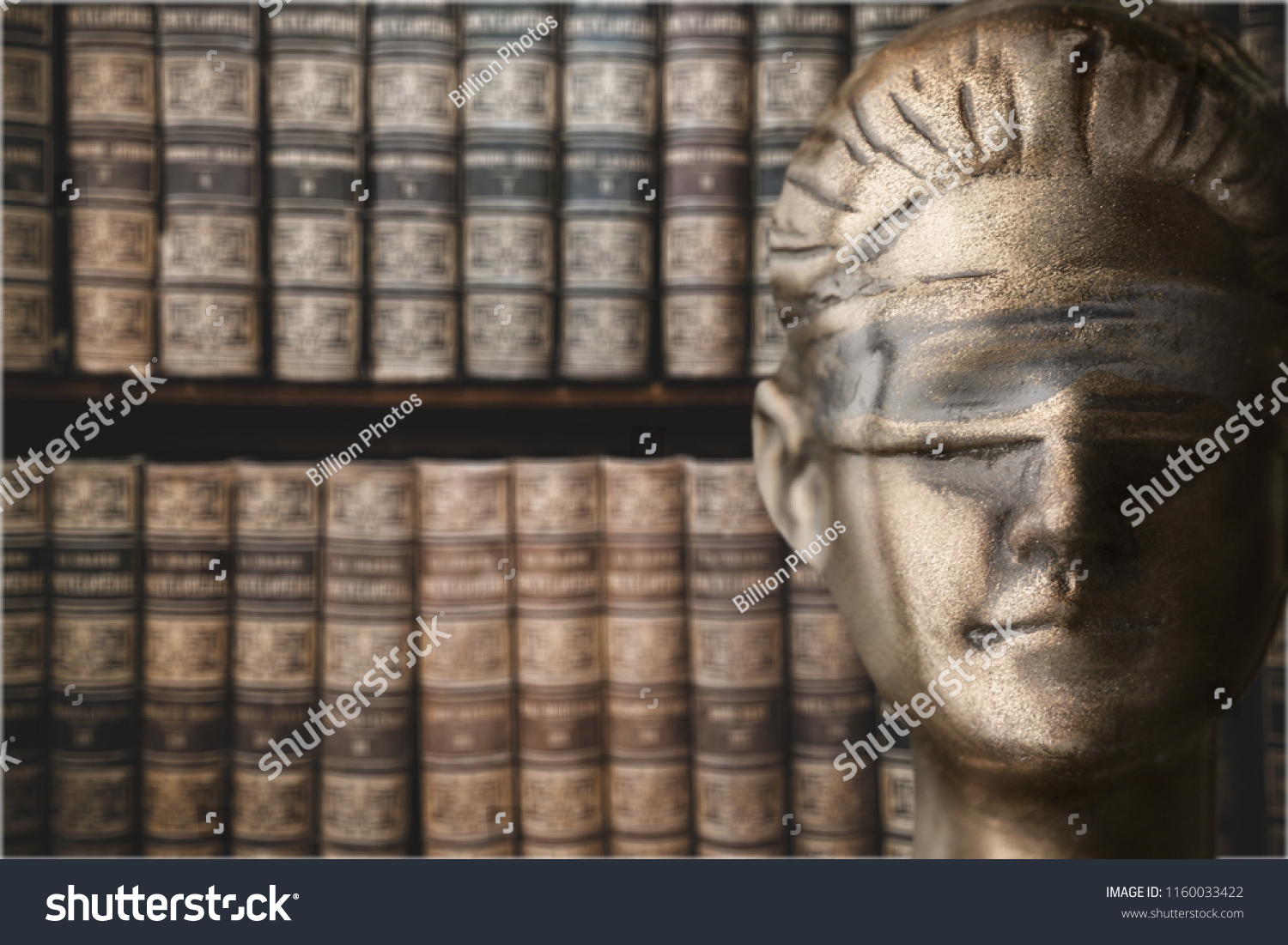 Face Lady Justice Black Background Space Stock Photo (Edit Now) 1160033422