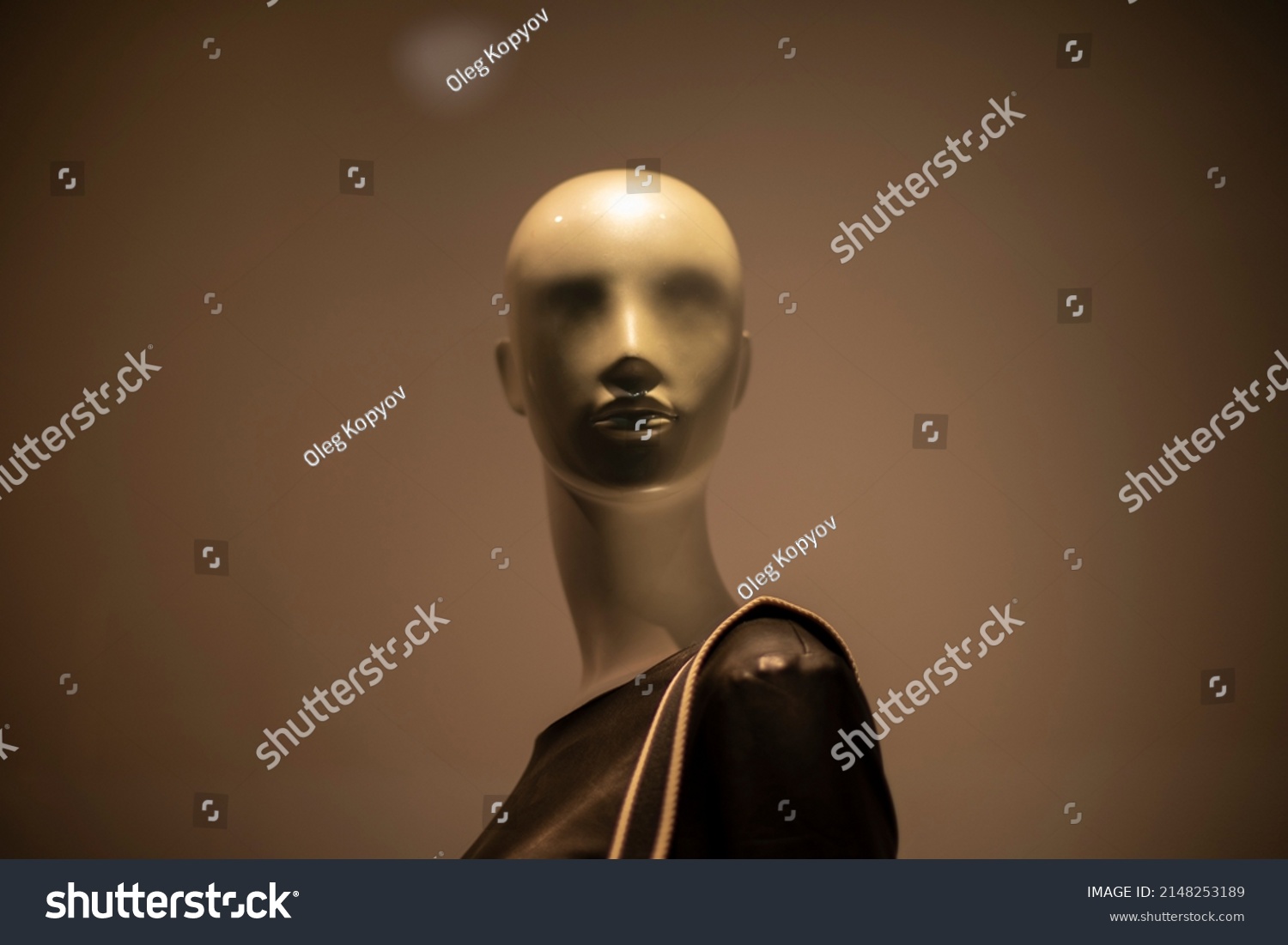 Face Mannequin Mannequin On Uniform Background Stock Photo 2148253189