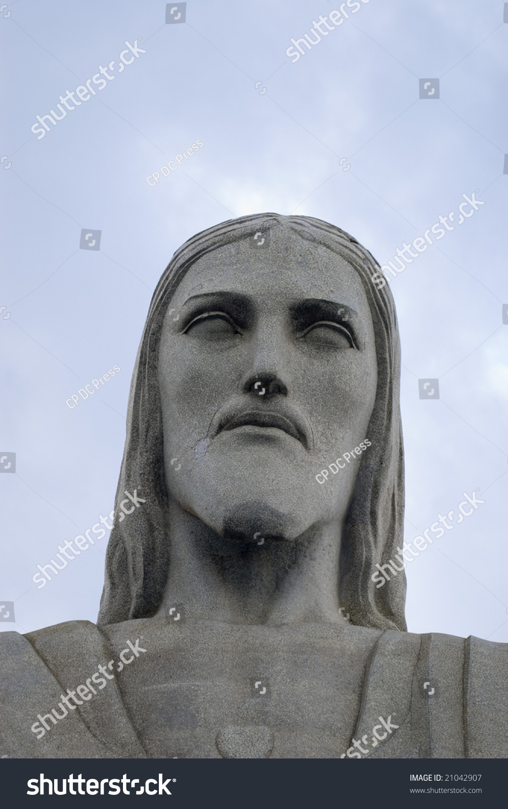 Face Of The Statue Of Christ The Redeemer Stock Photo 21042907 ...