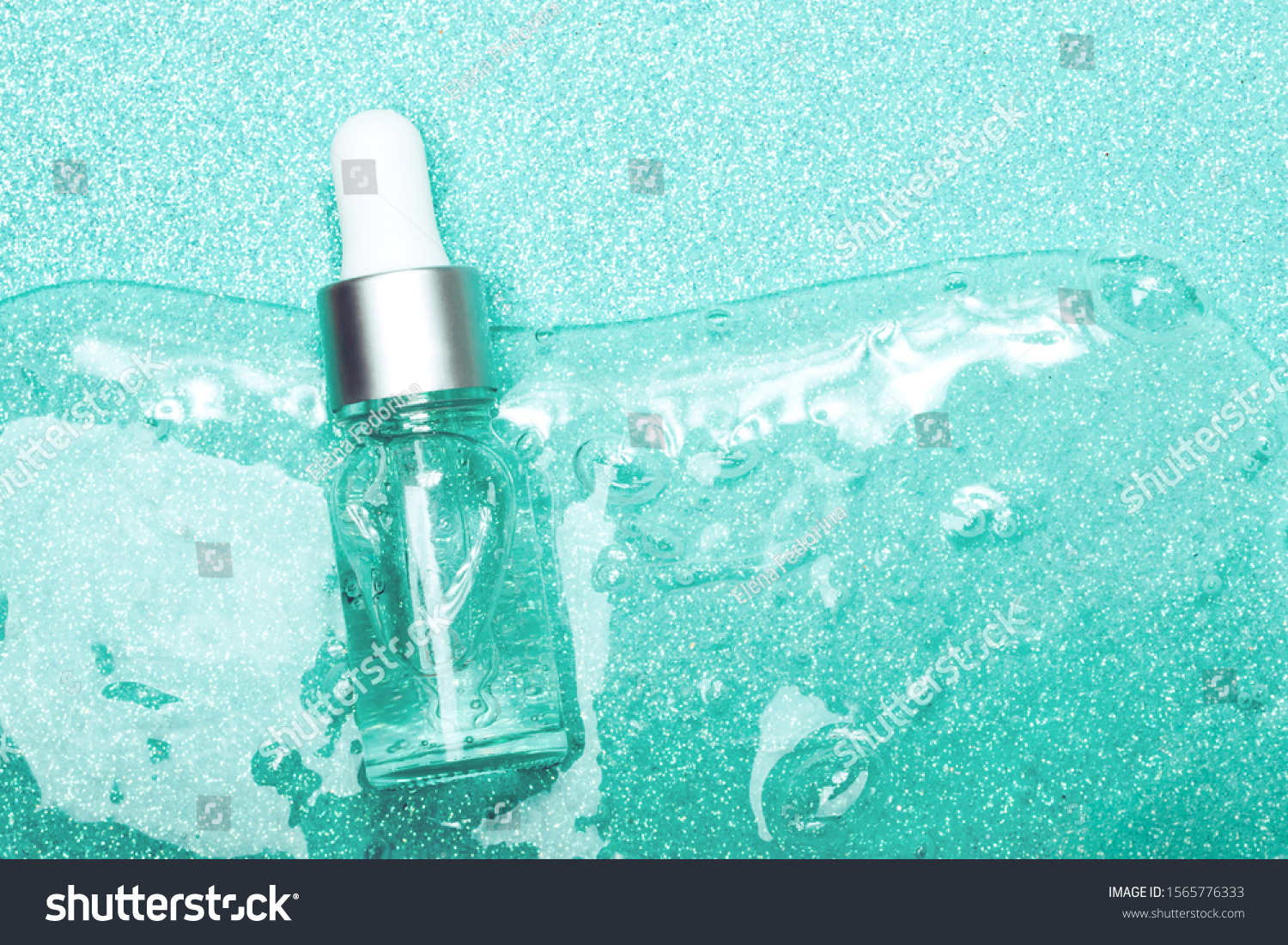 Face Serum Closeup On Trendy Mint Stock Photo Edit Now