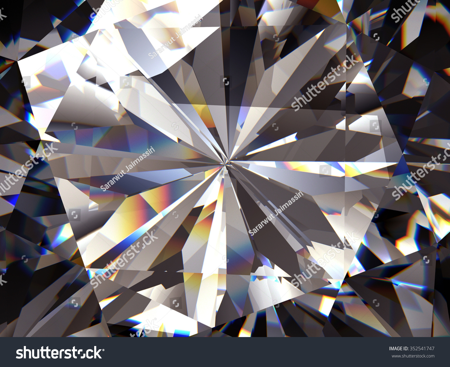 Facet Diamond Texture Close Light Reflection Stock Illustration