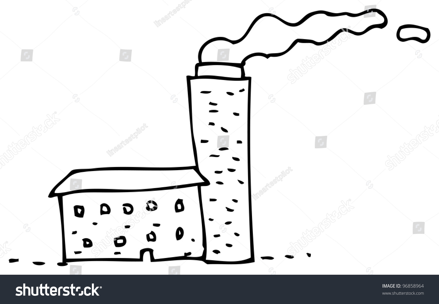 Factory Cartoon Doodle Stock Illustration 96858964 - Shutterstock