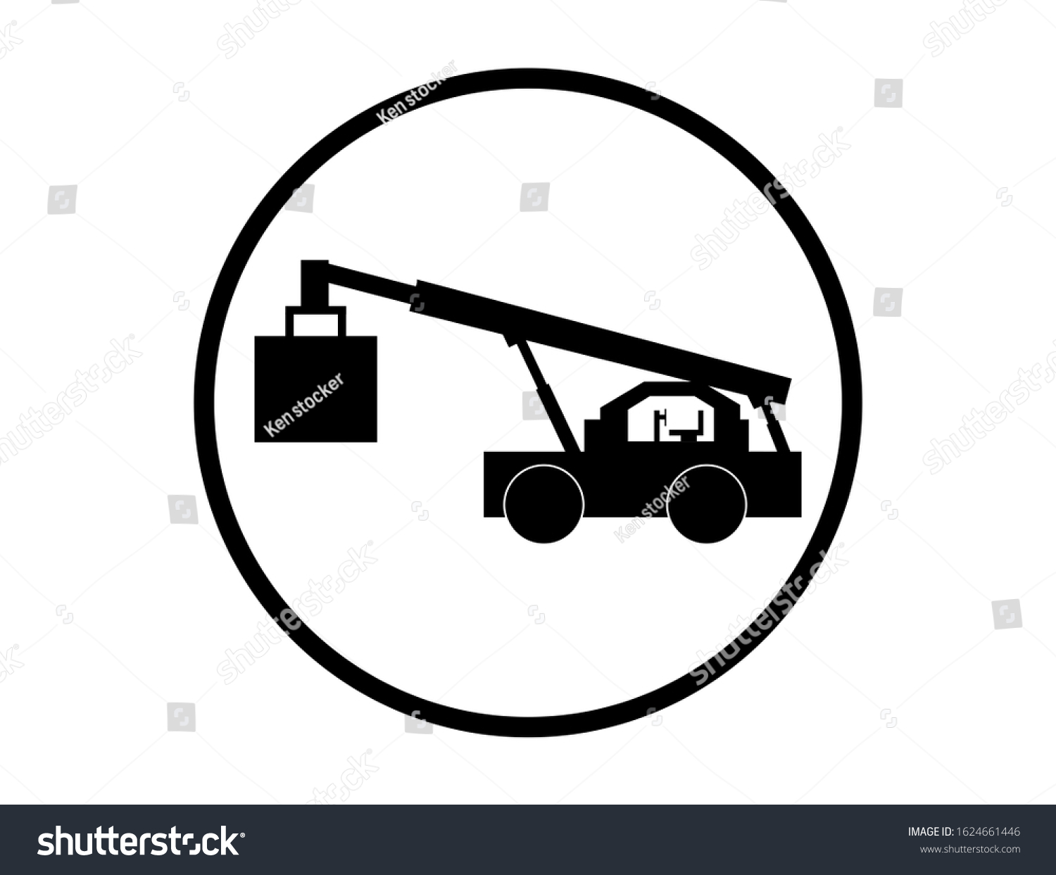Factory Icon Symbol Forklift Palate Box Stock Illustration 1624661446