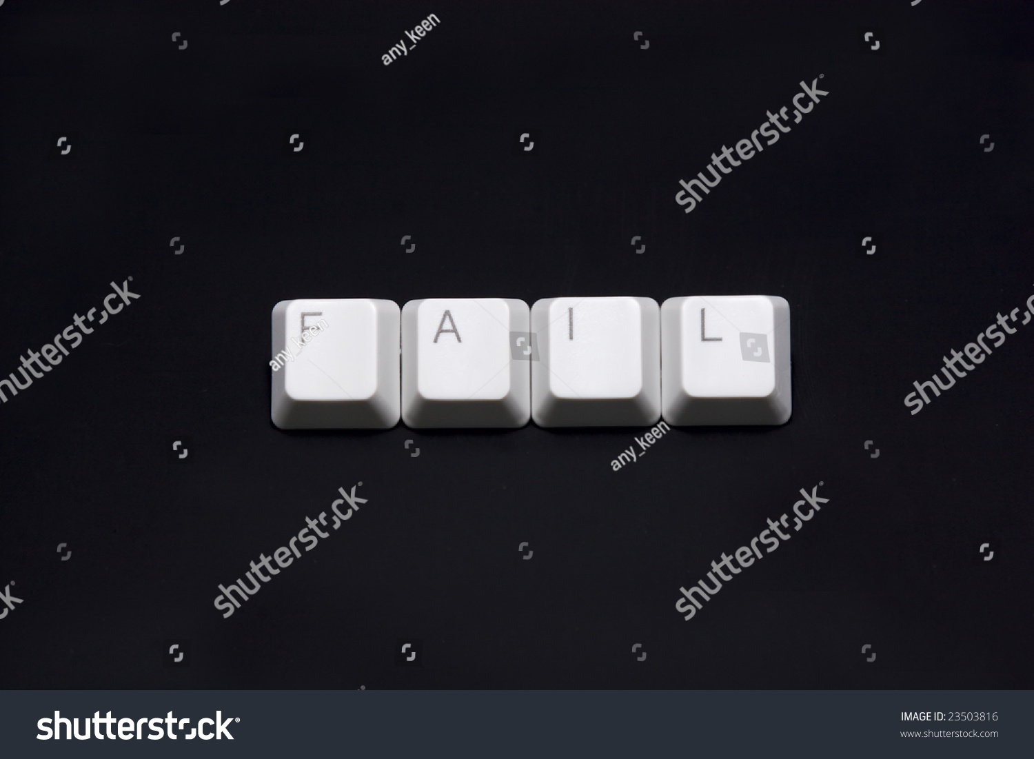 Fail Sign Made Keyboard Keys Isolated Stock Photo 23503816 | Shutterstock