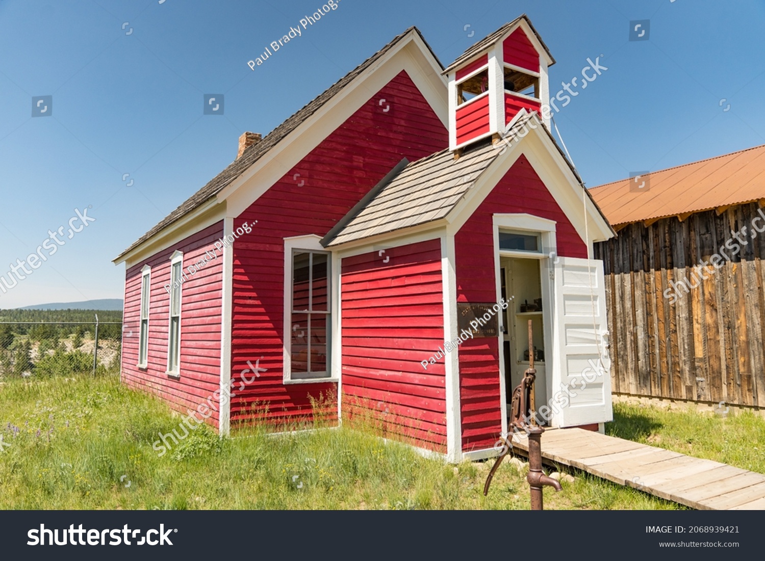 553 One Room Schoolhouse Images Stock Photos Vectors Shutterstock   Stock Photo Fairplay Co July Old Red One Room School House At The South Park City Museum 2068939421 