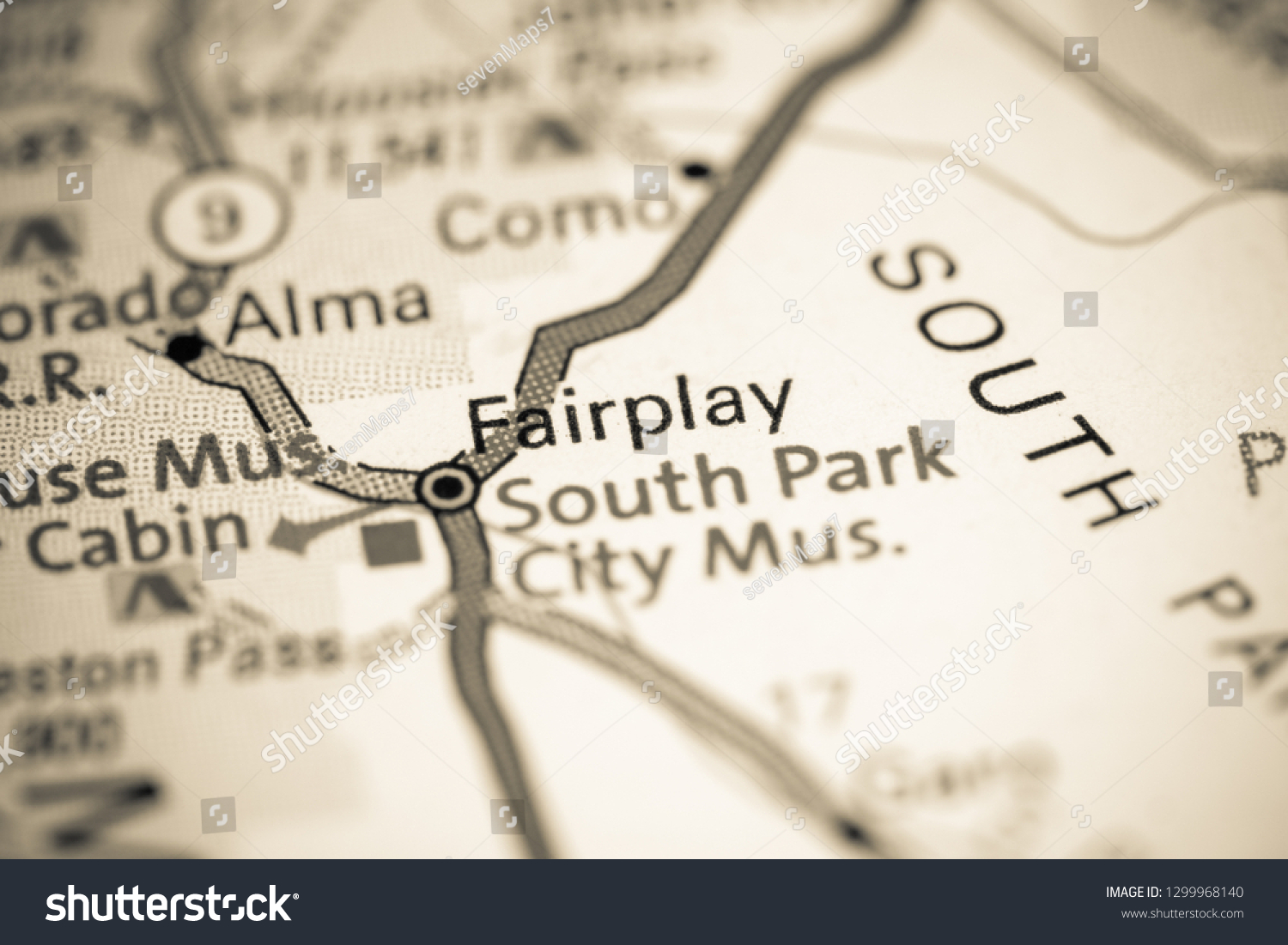 Fairplay Colorado Usa On Map Stock Photo 1299968140 | Shutterstock