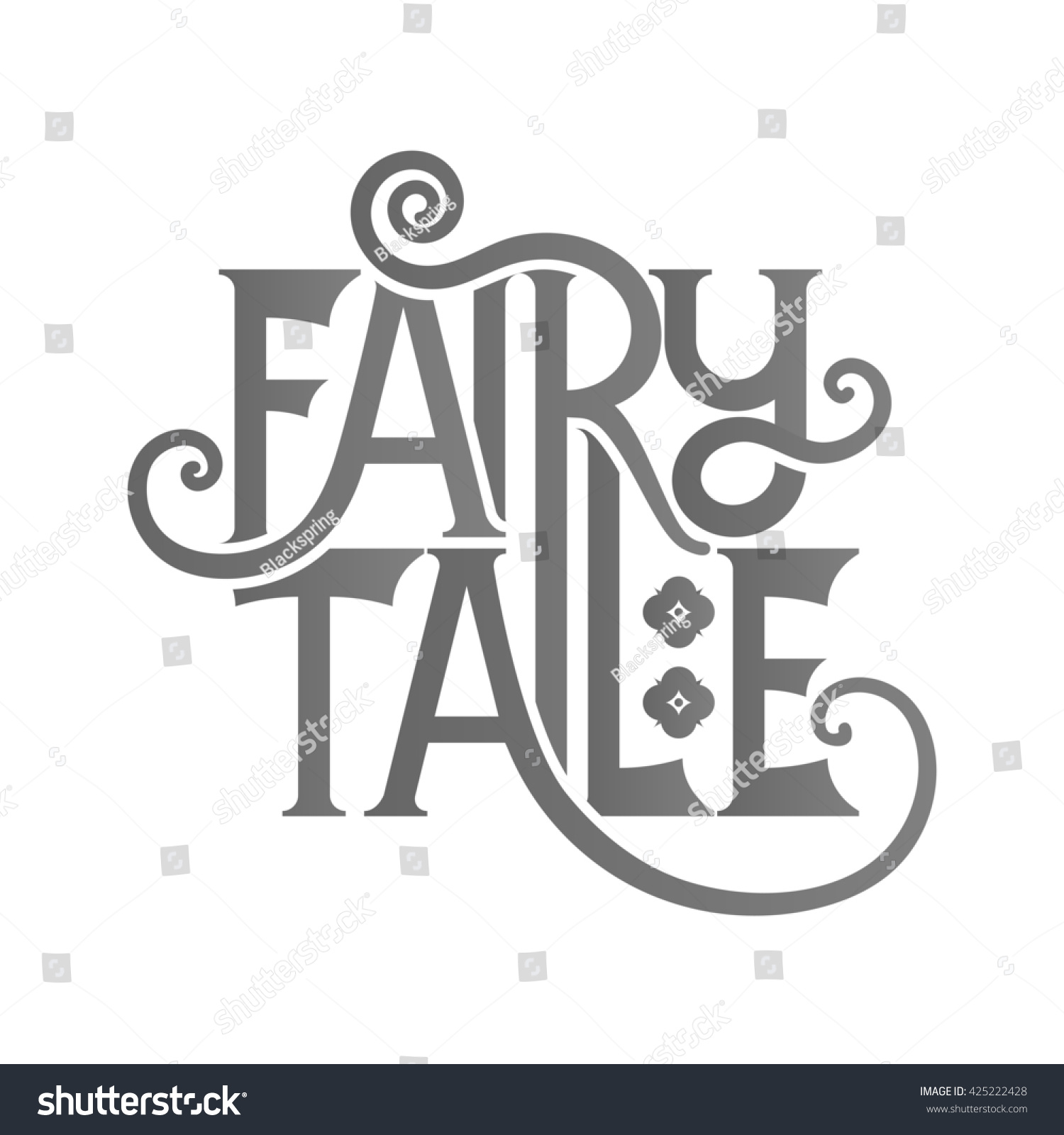 Fairy Tale Lettering Stock Illustration 425222428