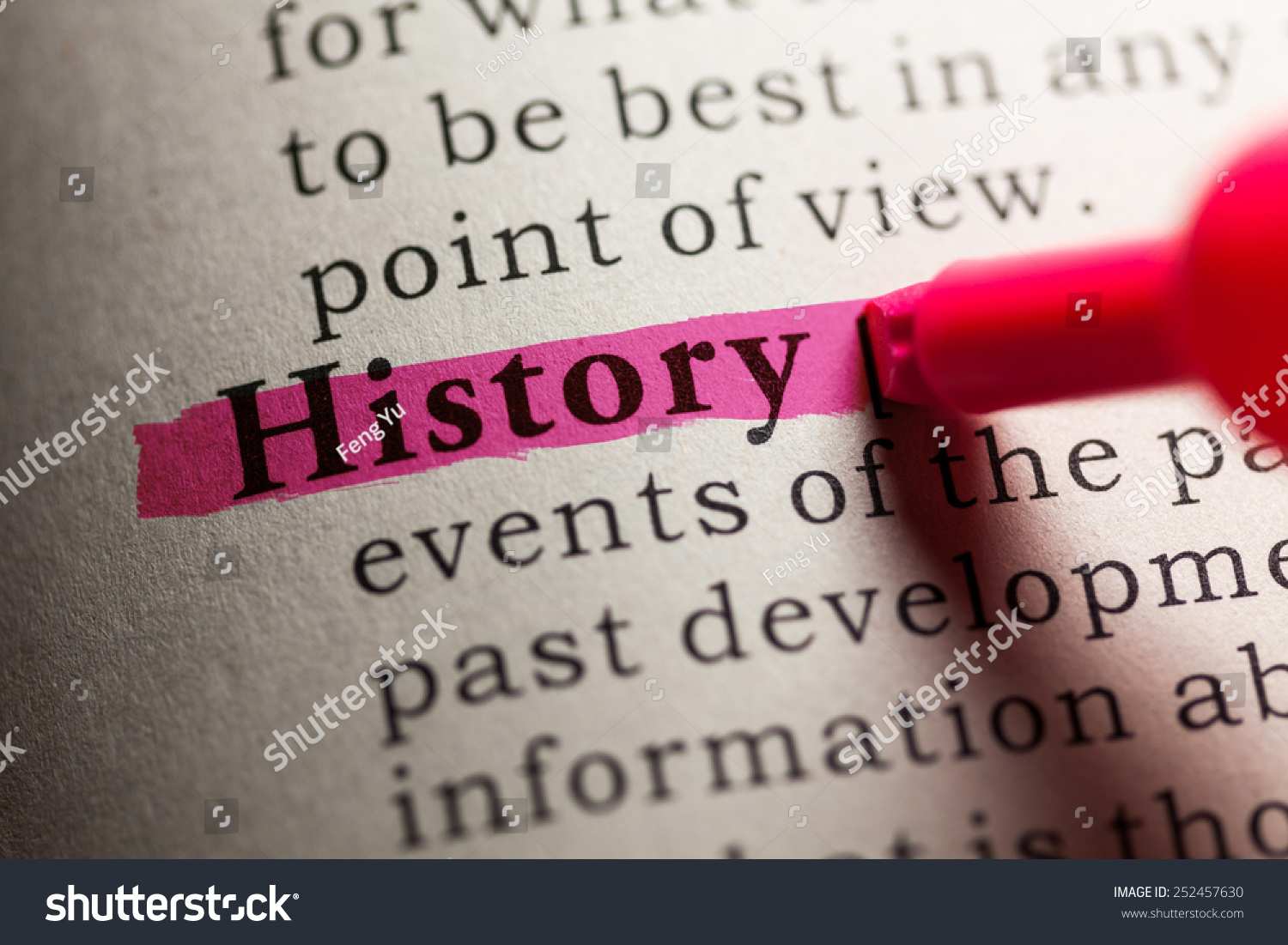 Fake Dictionary Definition Word History Stock Photo 252457630 