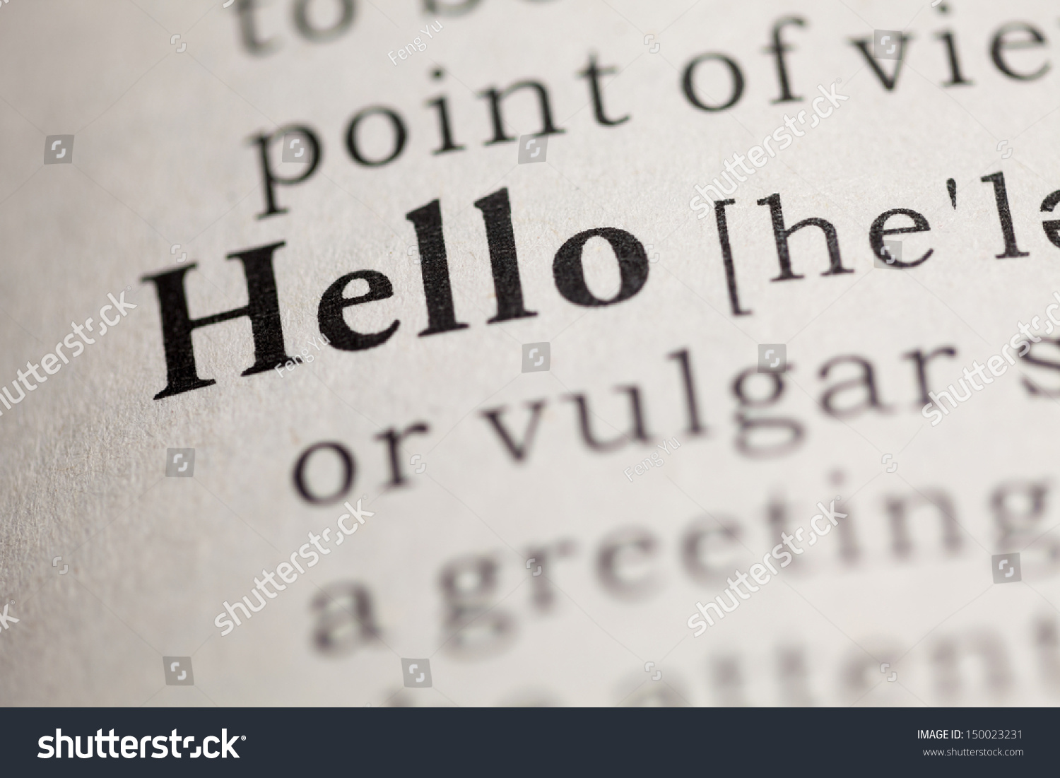 Fake Dictionary Dictionary Definition Word Hello Stock Photo 150023231 ...