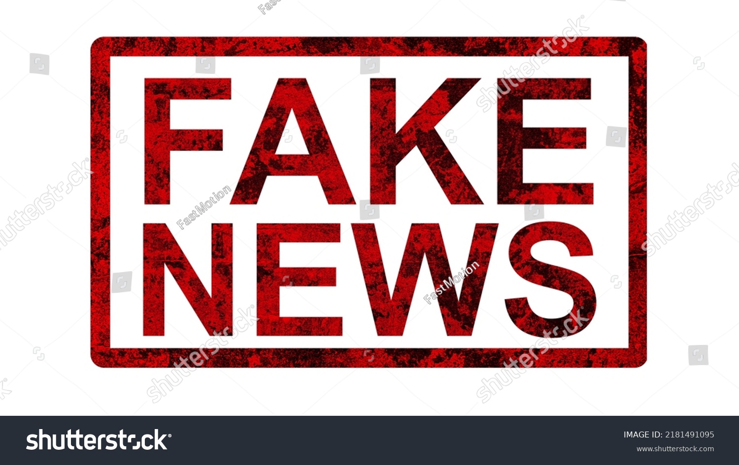 Fake News Text Computer Generated 3d Stock Illustration 2181491095 ...