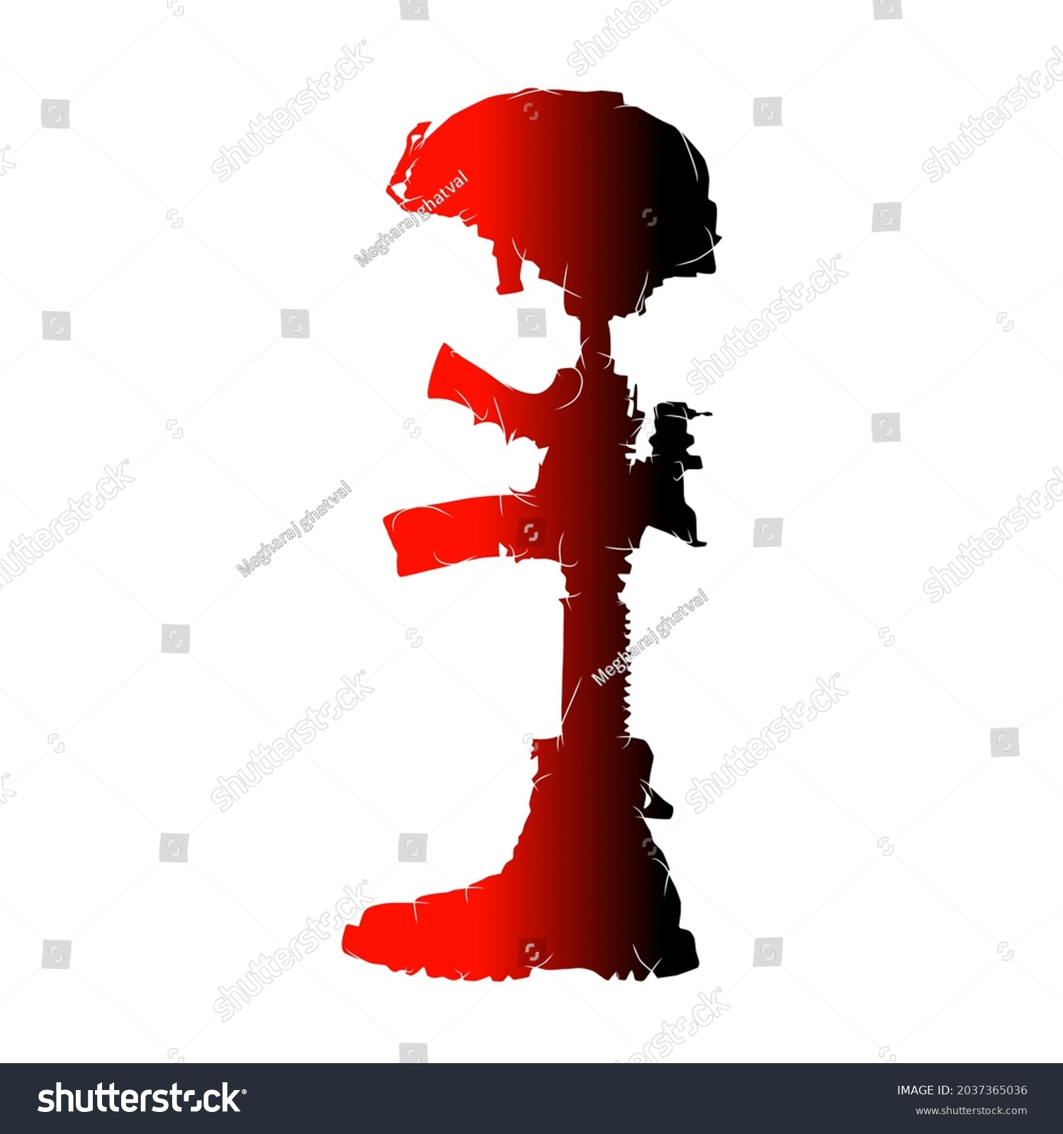 fallen soldier symbol silhouette