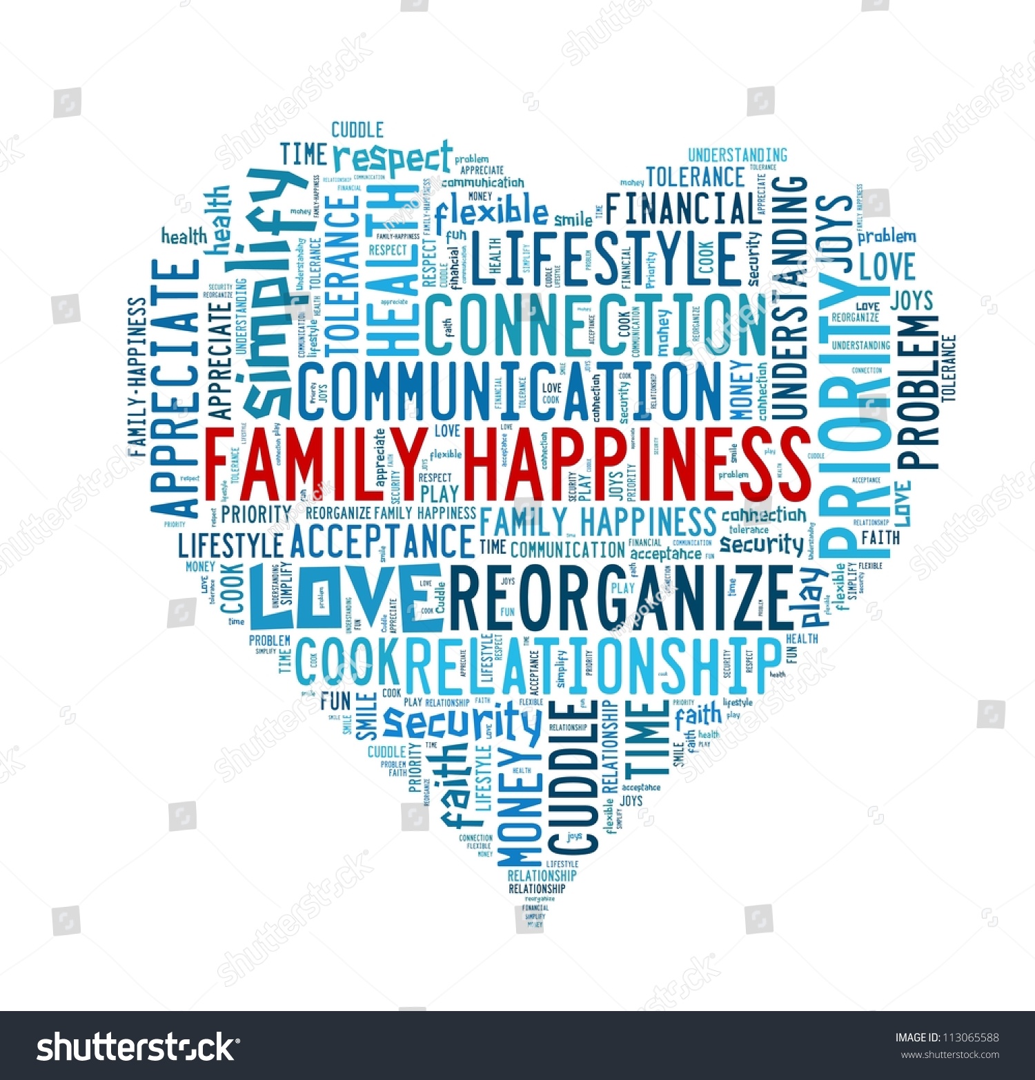 Family Happiness Word Collage Stock Illustration 113065588 - Shutterstock