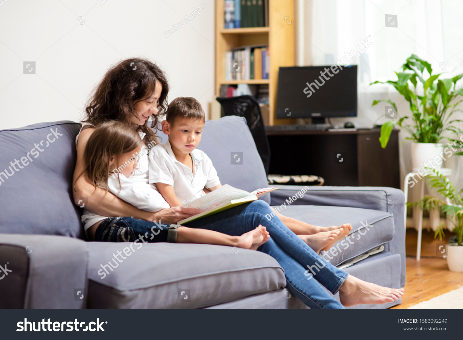 Family Ideas Concepts Mother Reading Book Stock Photo Edit Now