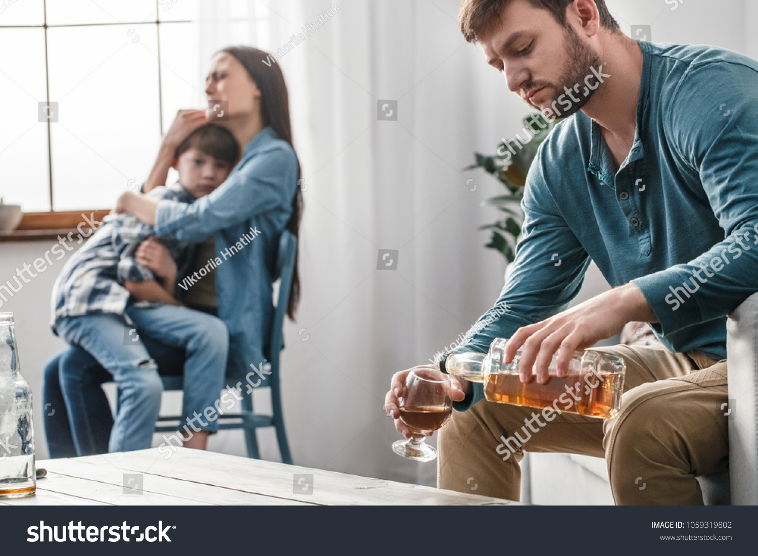 Family Social Problems Father Alcoholic Concept Stock Photo 1059319802 ...