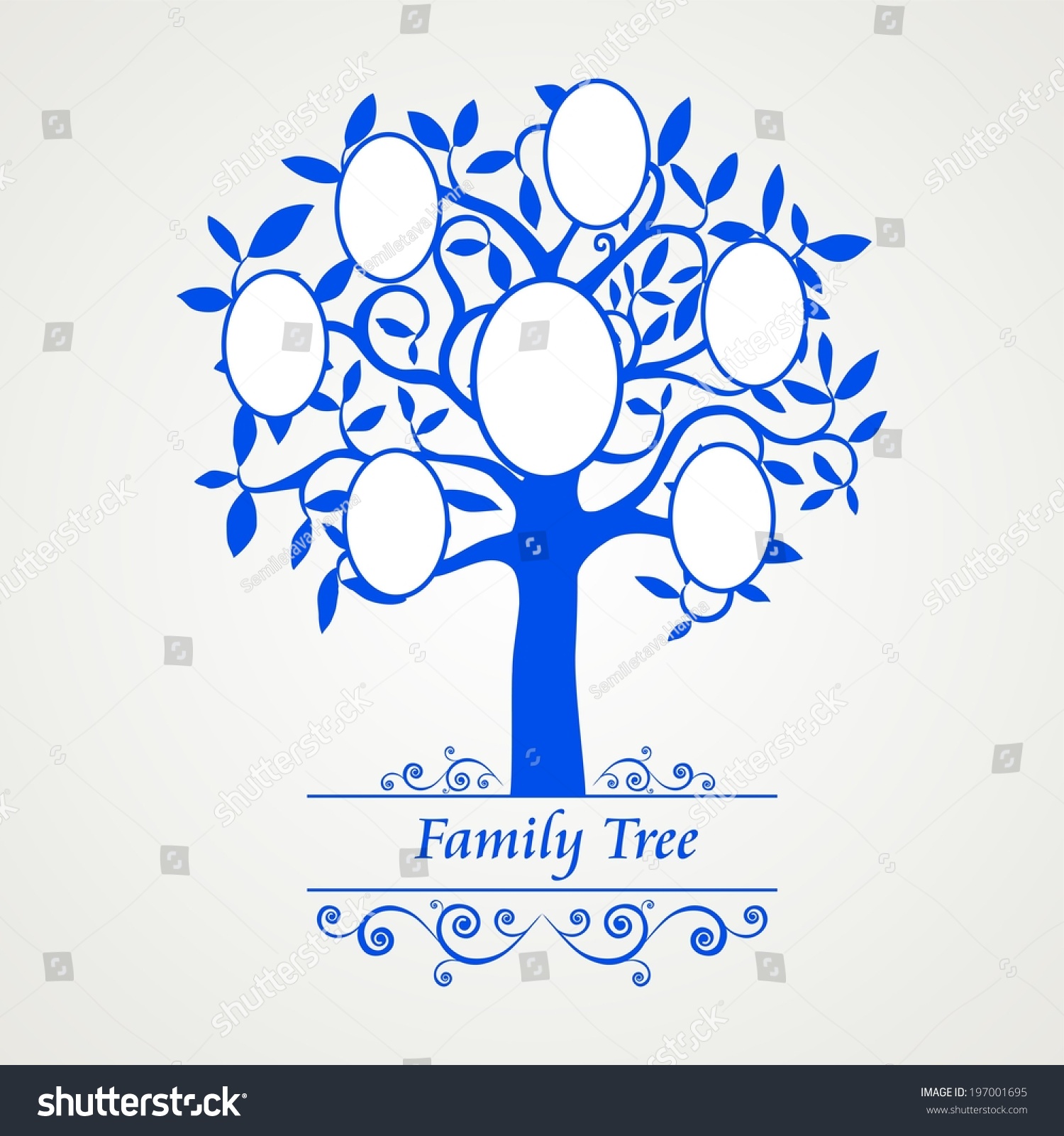 Family Tree Frames Empty Your Input Stock Illustration 197001695 ...