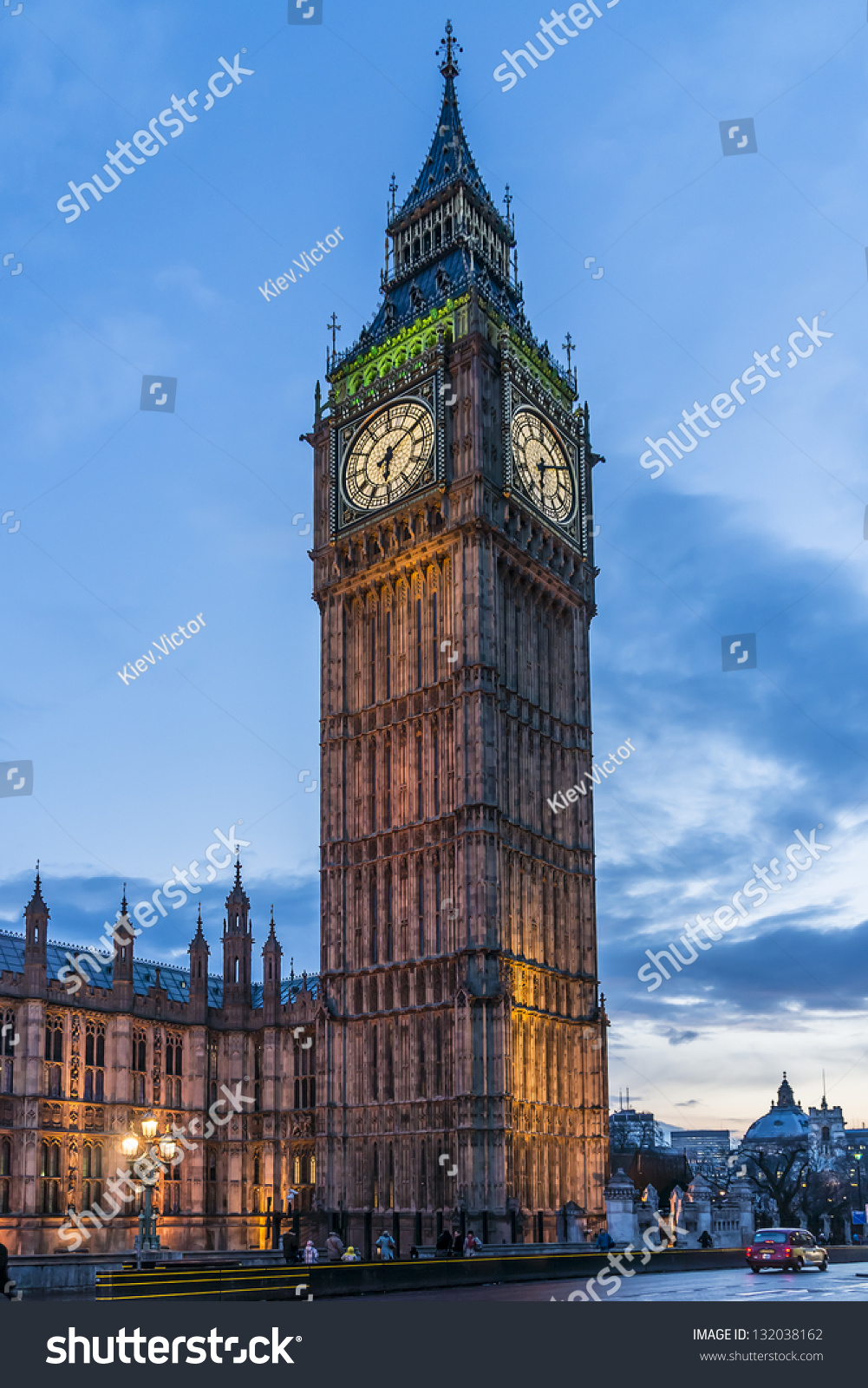 Famous British Clock Tower 