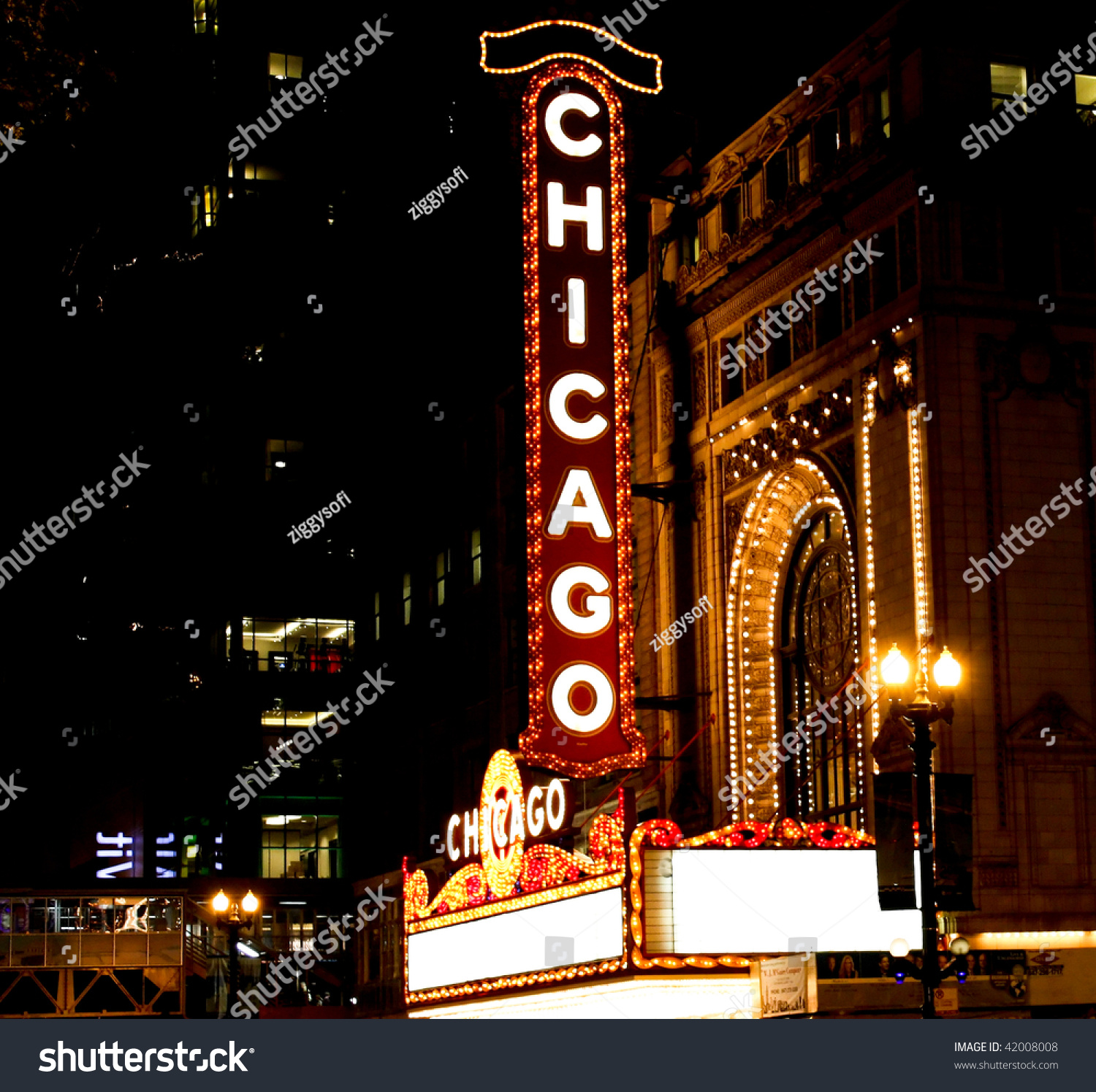 Famous Chicago Theater Sign Stock Photo 42008008 ...