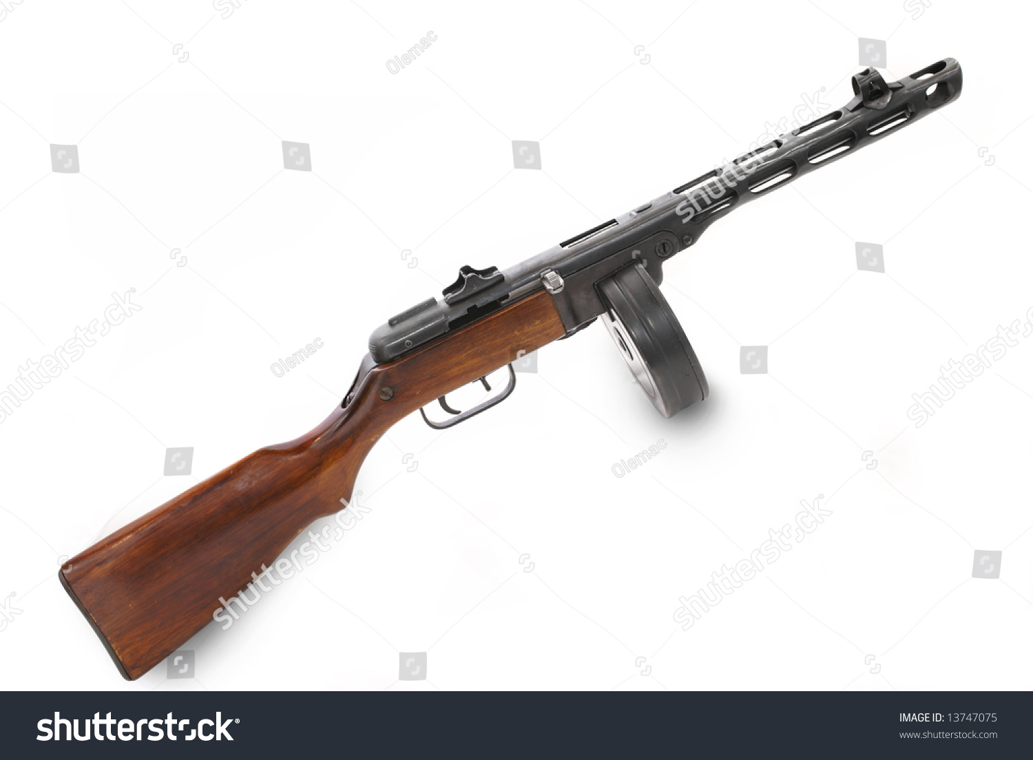 Famous Soviet Machine Gun - Ppsh-41 (Model Of 1941). World War Ii ...