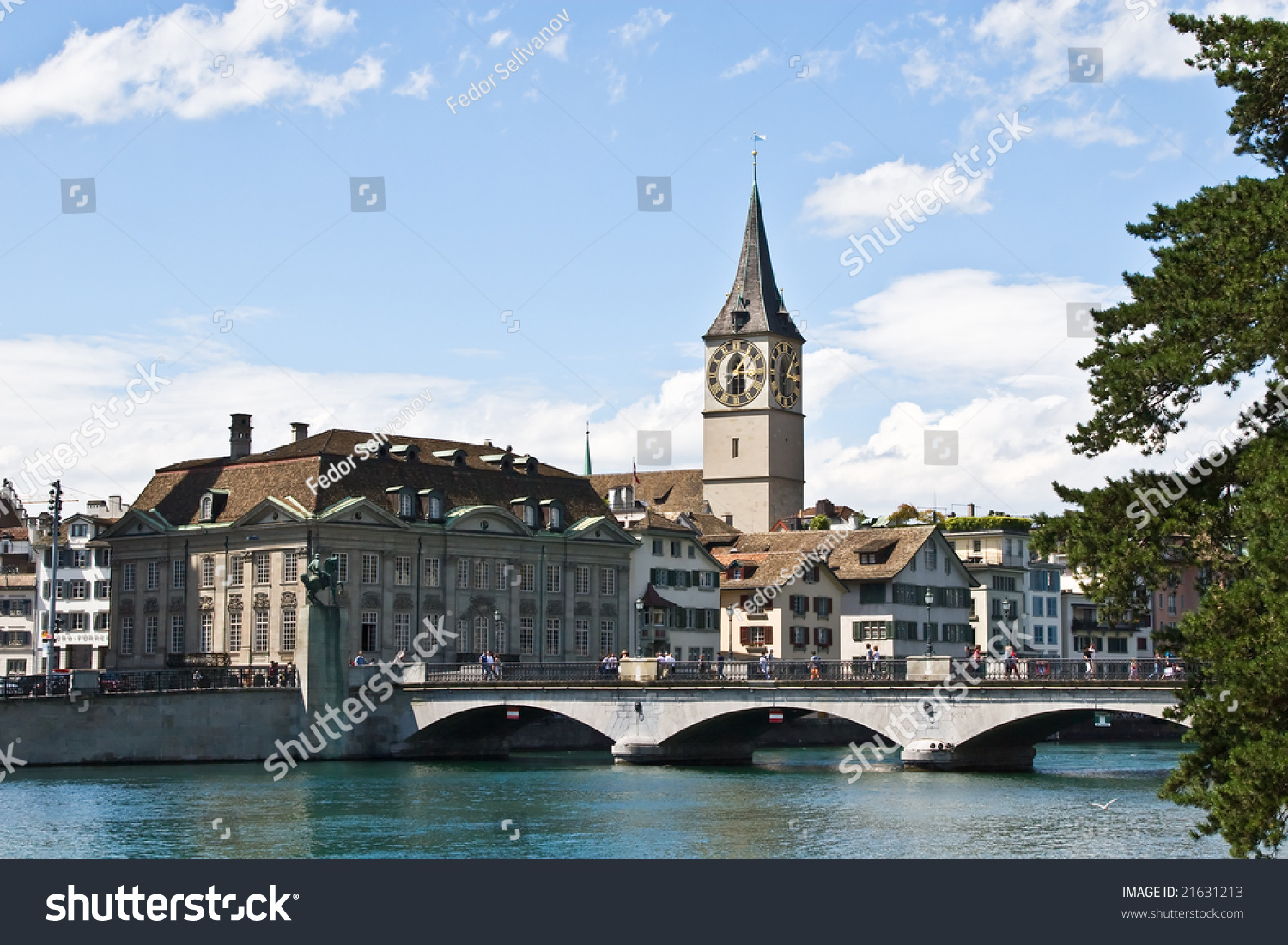 Famous St.Peter'S Church In Zurich (Switzerland) Stock Photo 21631213 ...