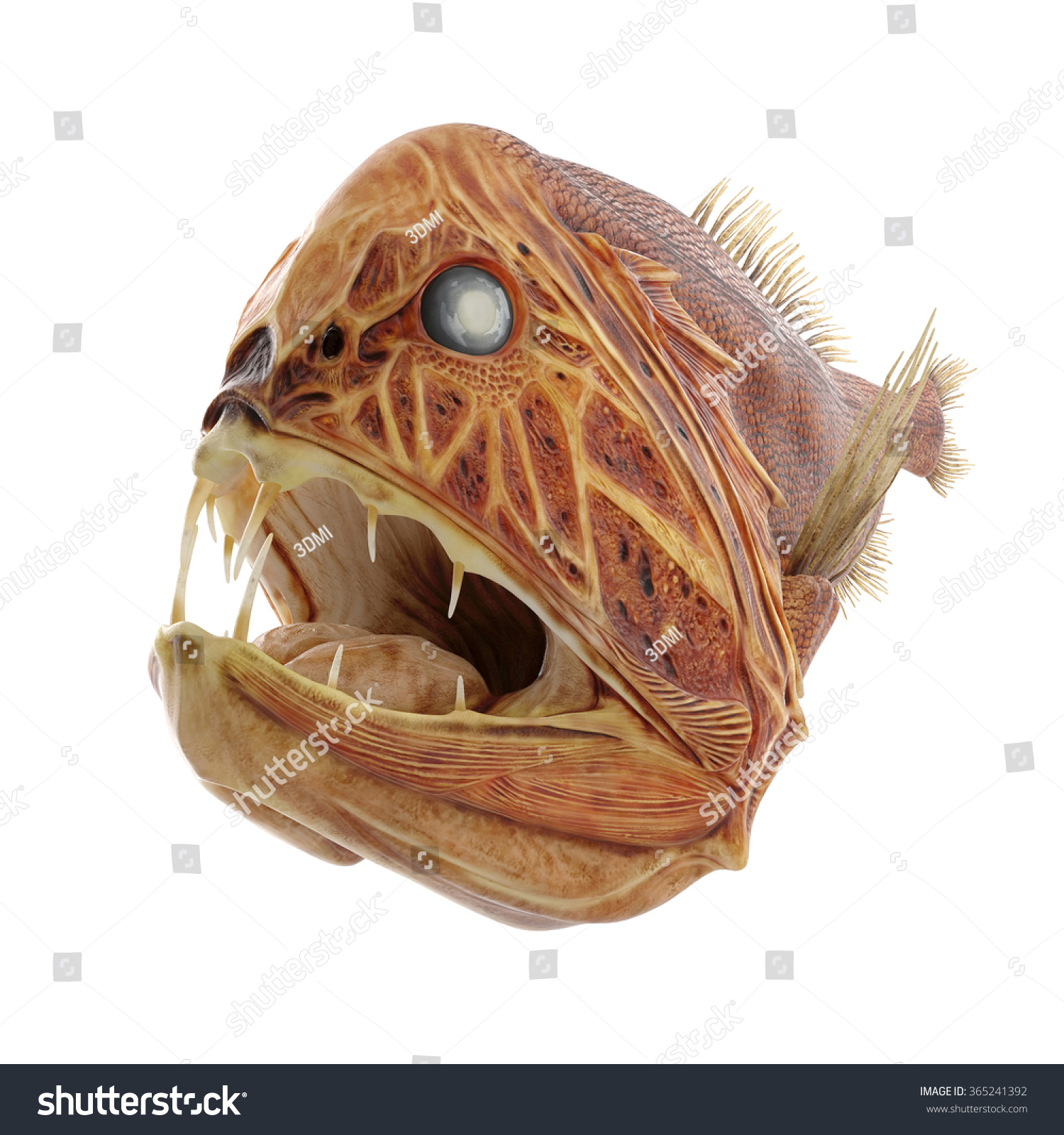 Fang Tooth Fish Isolated On White Stock Illustration 365241392 ...