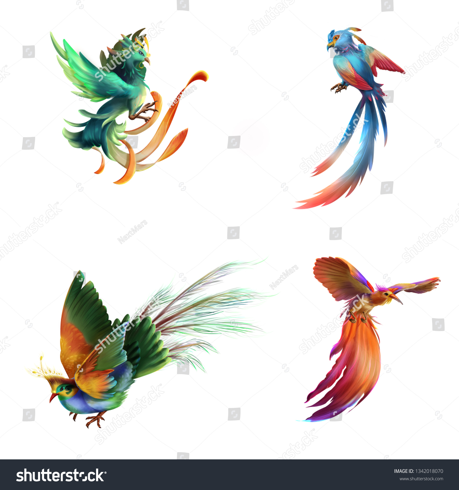 空想と現実的な鳥 動物のキャラクターデザイン コンセプトアート リアルイラスト ビデオゲームデジタルcgアートワーク のイラスト素材