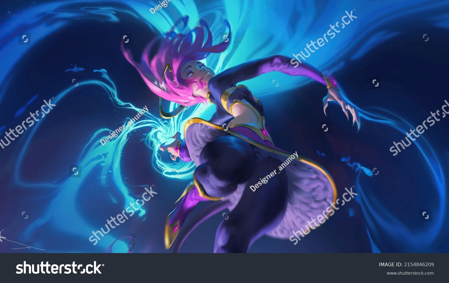 Fantasy Anime Girl 3d Illustration Wallpaper Stock Illustration Fantasy Anime Girl 3d Illustration Wallpaper Stock Illustration