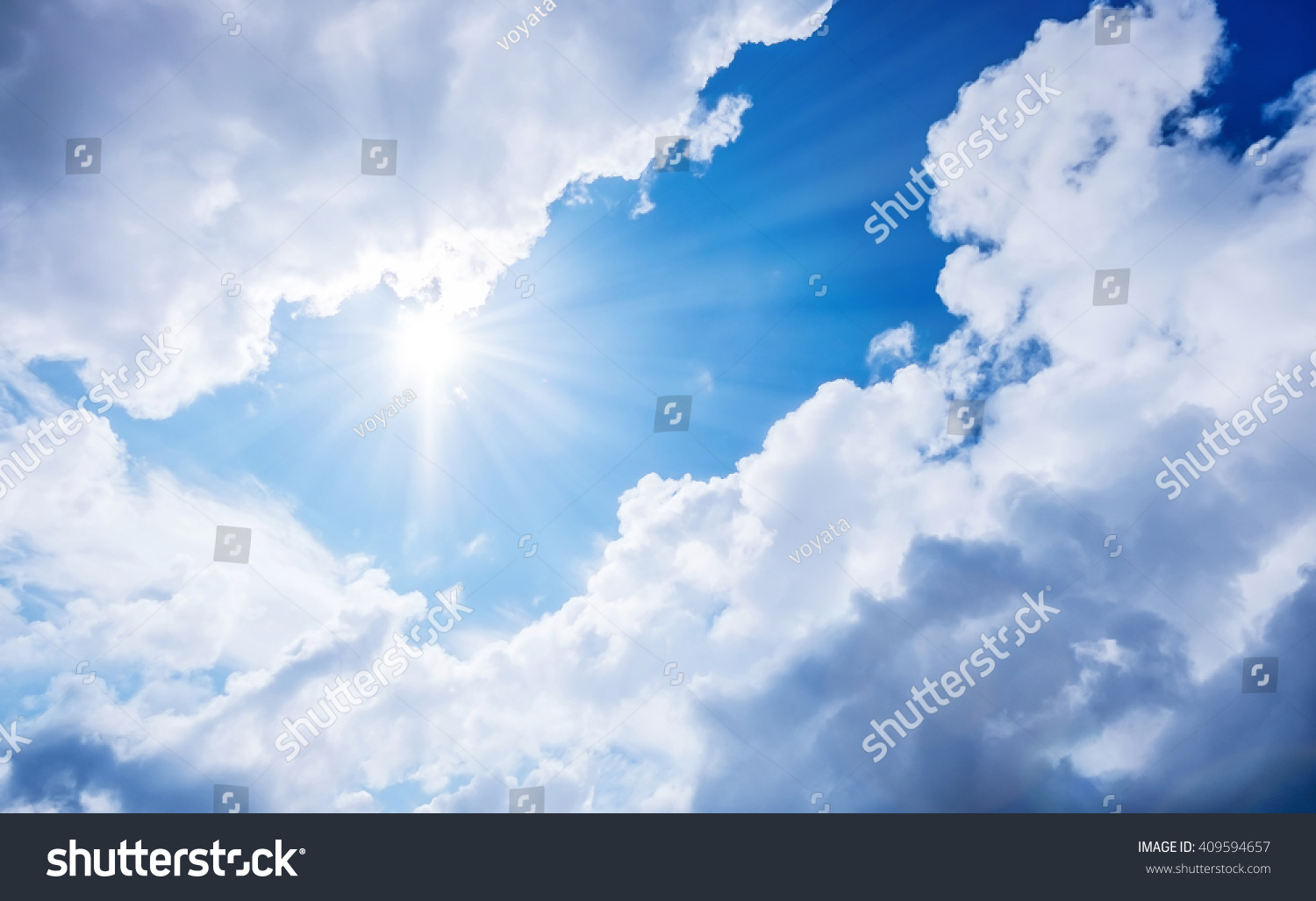 Fantasy Blue Sky Dramatic Clouds Under Stock Photo (Edit Now) 409594657