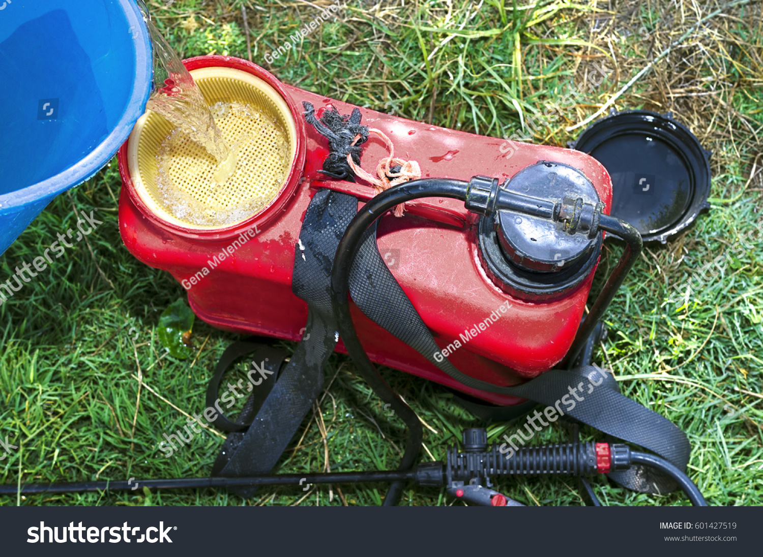 Farmer Fumigating Danger Contamination Stock Photo (Edit Now) 601427519