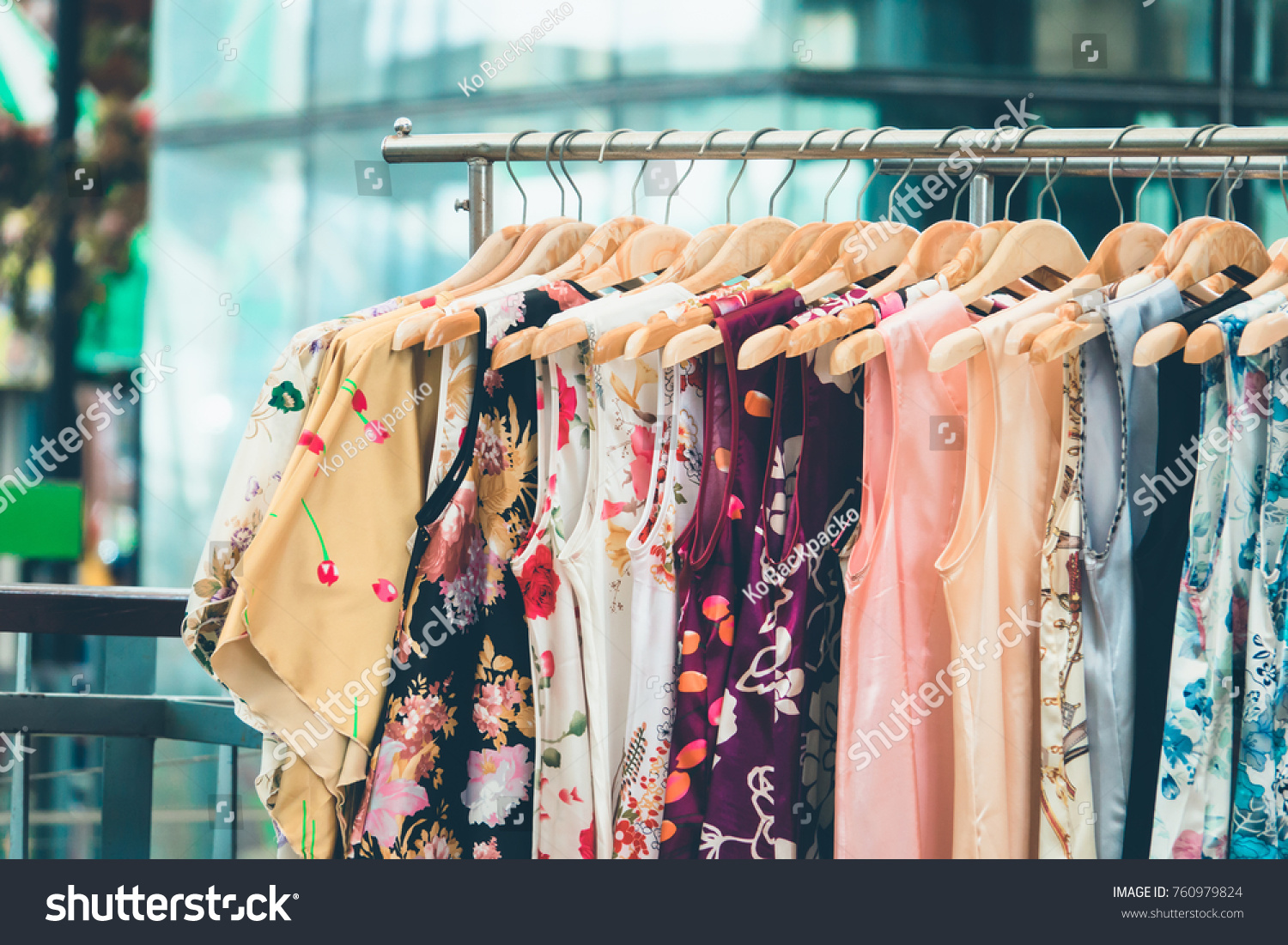 Fashion Cloth Women On Rack Stock Photo 760979824 | Shutterstock