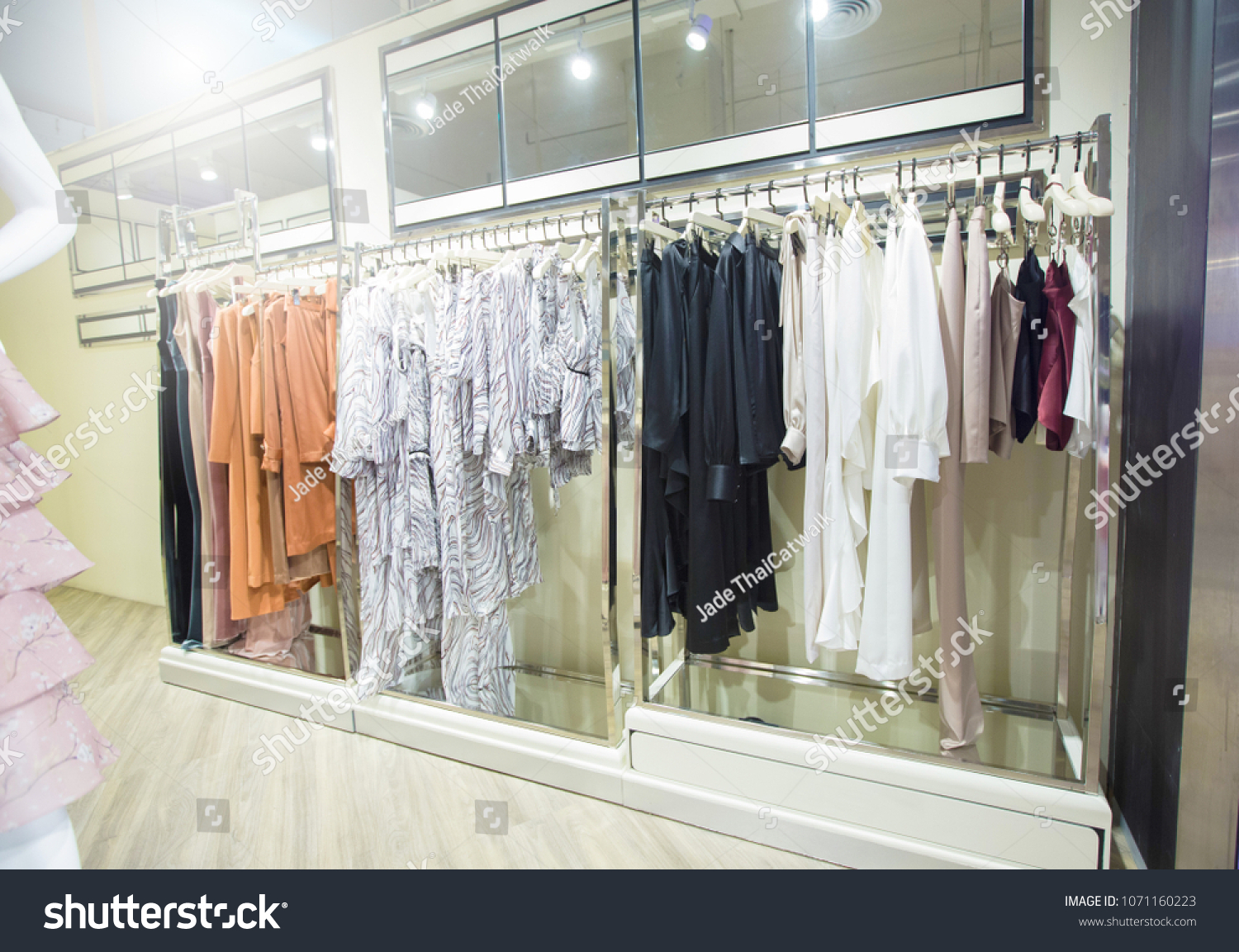 Fashion Design Clothes On Display Rack Stock Photo (Edit Now) 1071160223