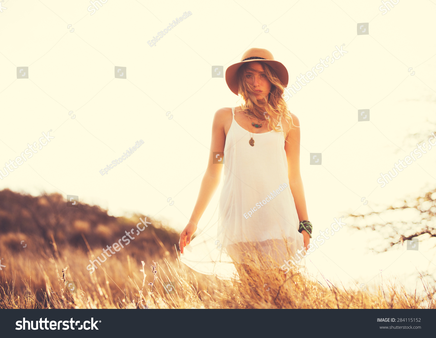 Fashion Lifestyle Fashion Portrait Beautiful Young Stock ...