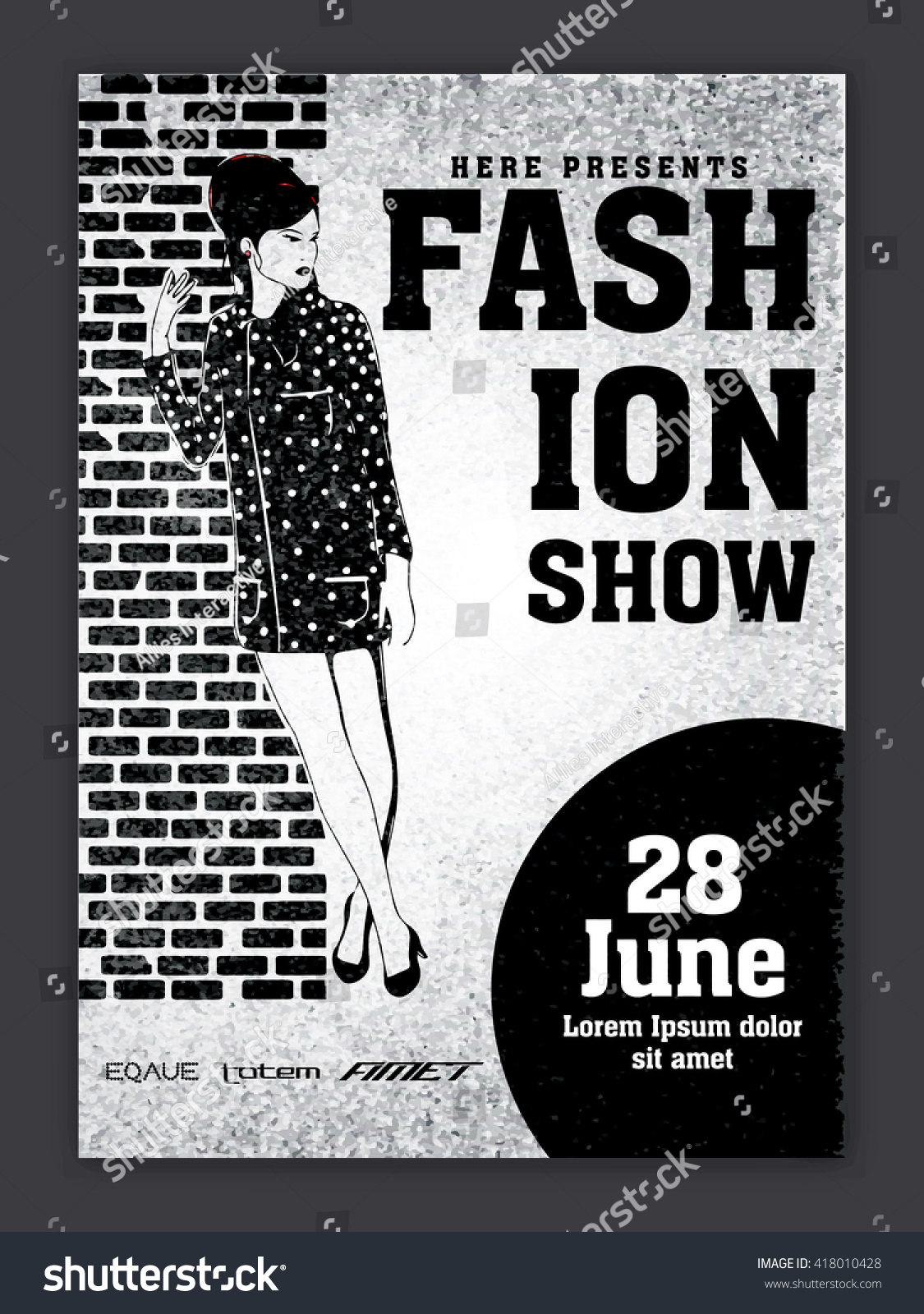 Fashion Show Template Banner Flyer Design Stock Illustration 418010428 ...