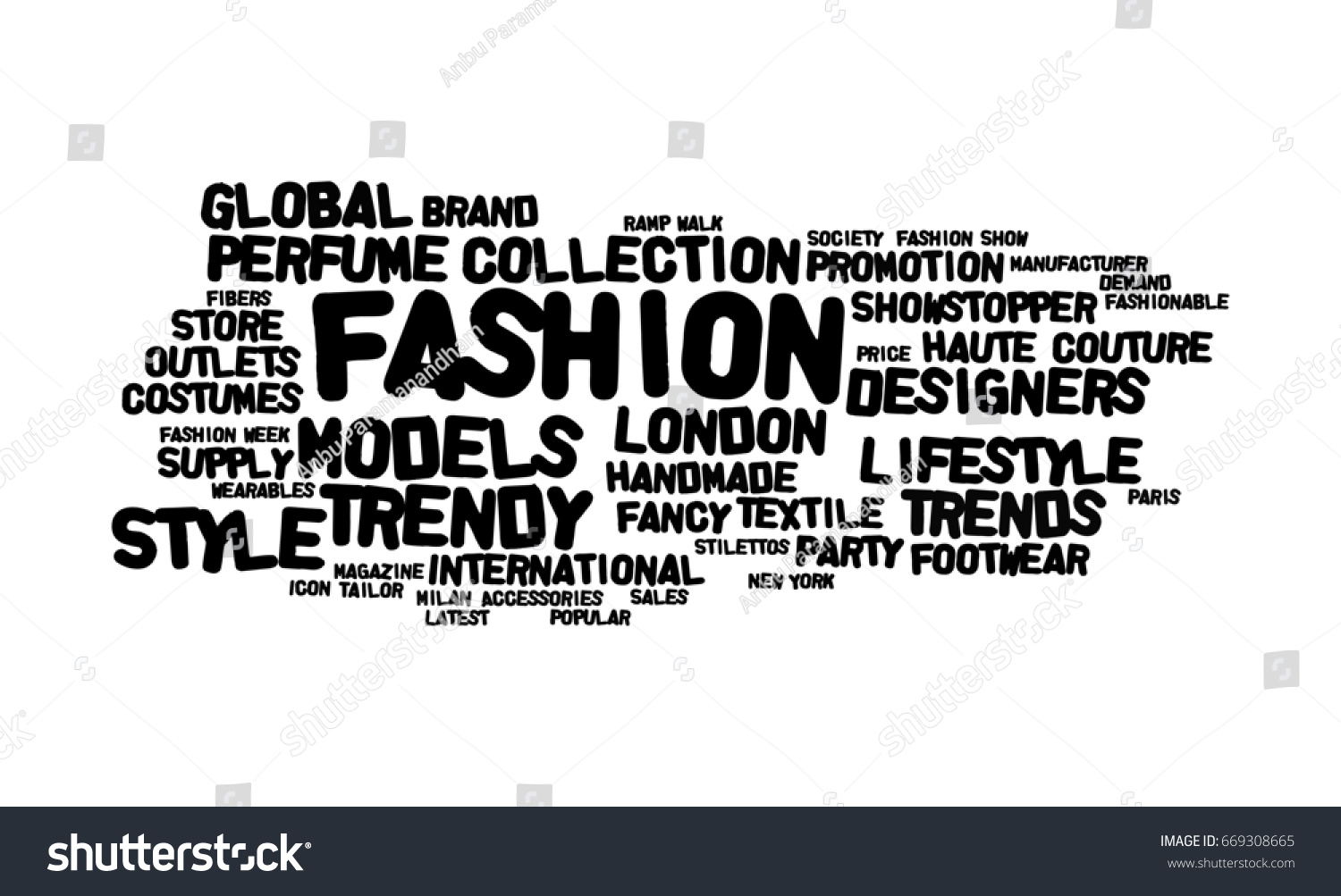 Fashion Word Cloud Stock Illustration 669308665 | Shutterstock