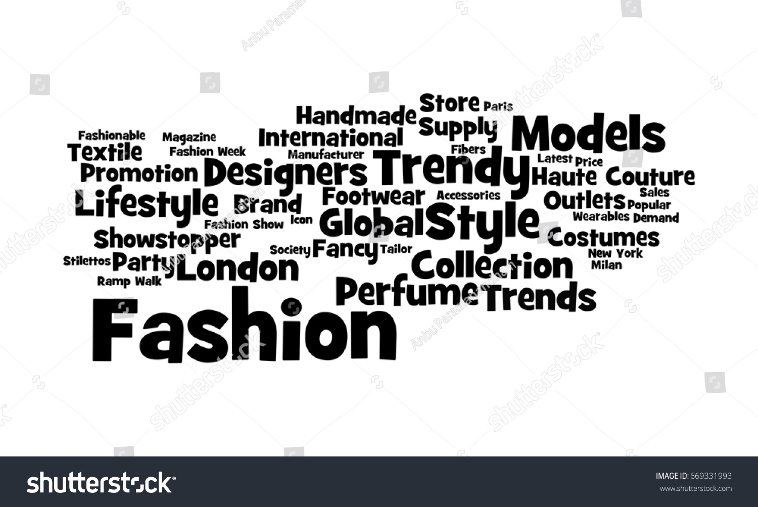 Fashion Word Cloud Stock Illustration 669331993 | Shutterstock