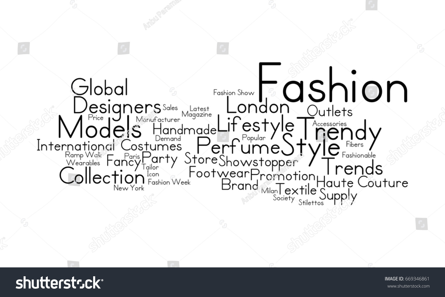 Fashion Word Cloud Stock Illustration 669346861 | Shutterstock