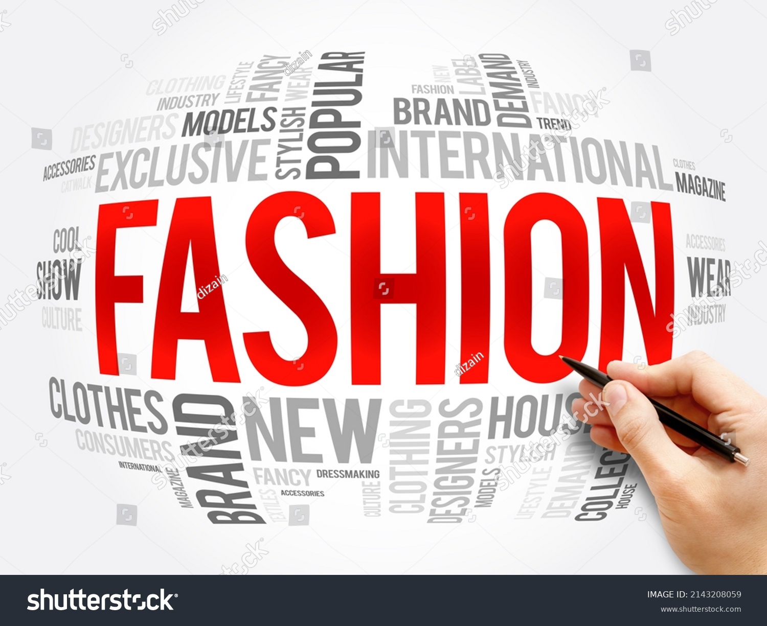 Fashion Word Cloud Collage Concept Background Stock Photo 2143208059 ...