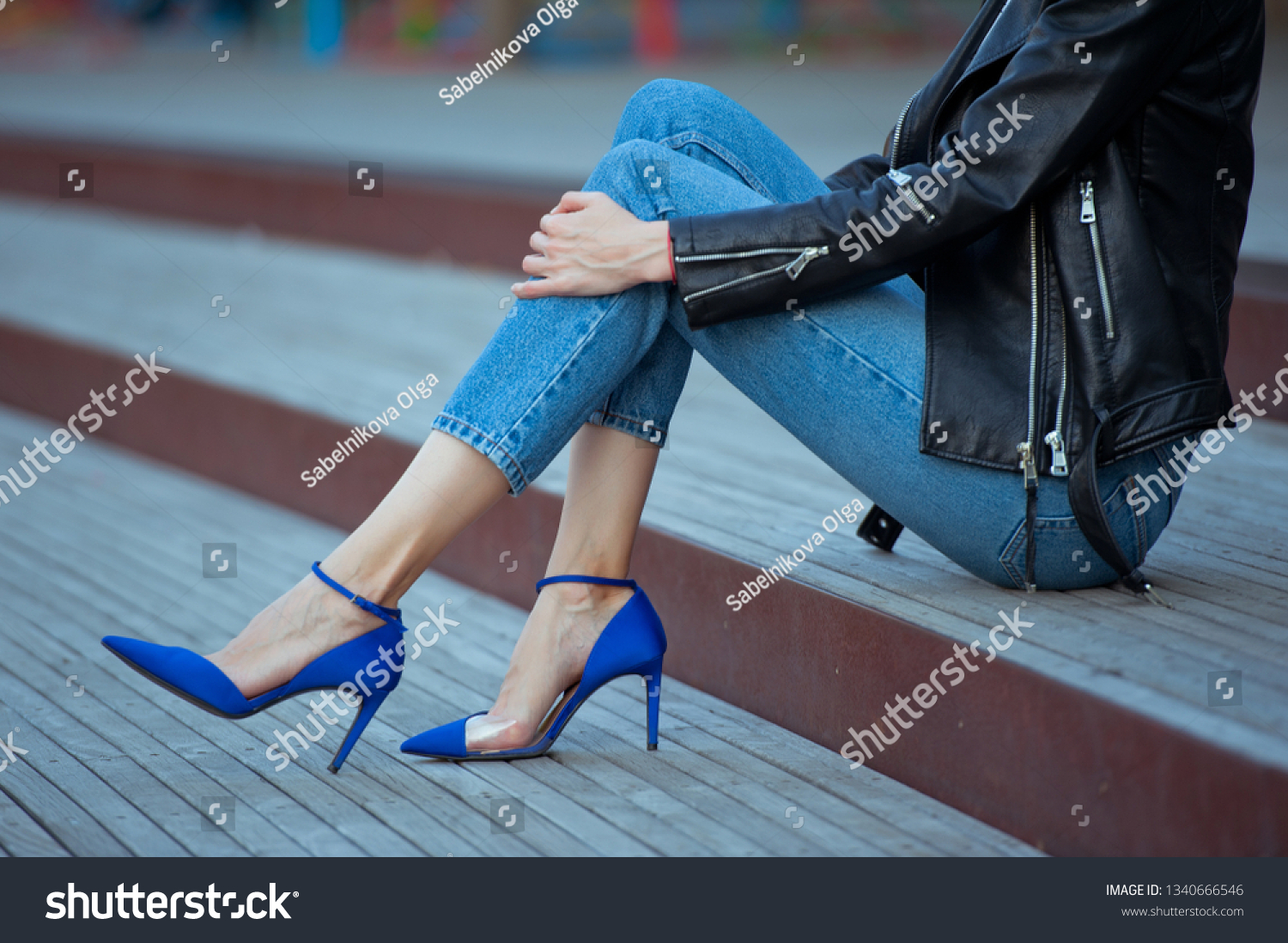 Fashionable Young Woman Wearing High Heel Stock Photo Edit Now