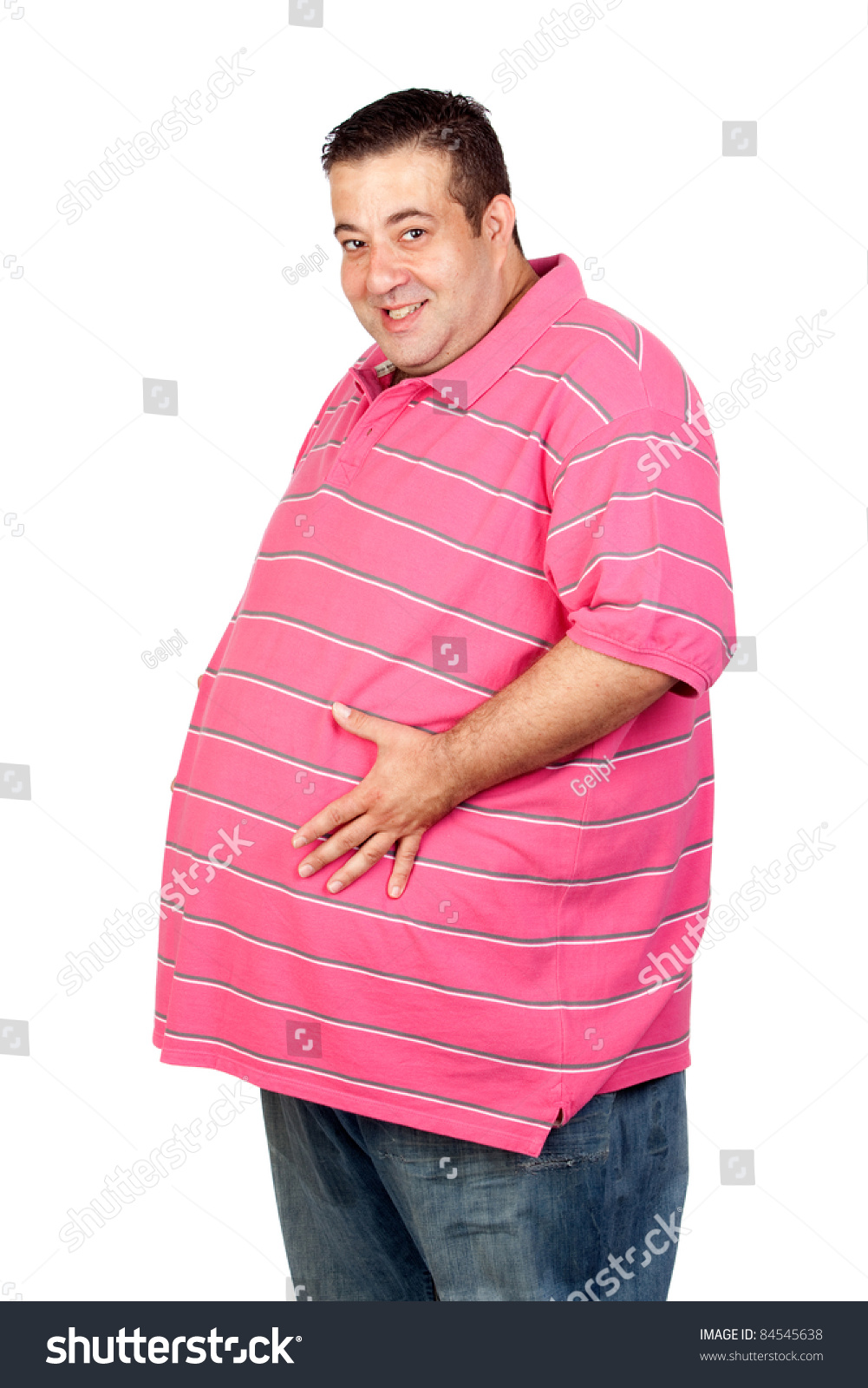 Image result for Fat guy in pink shirt