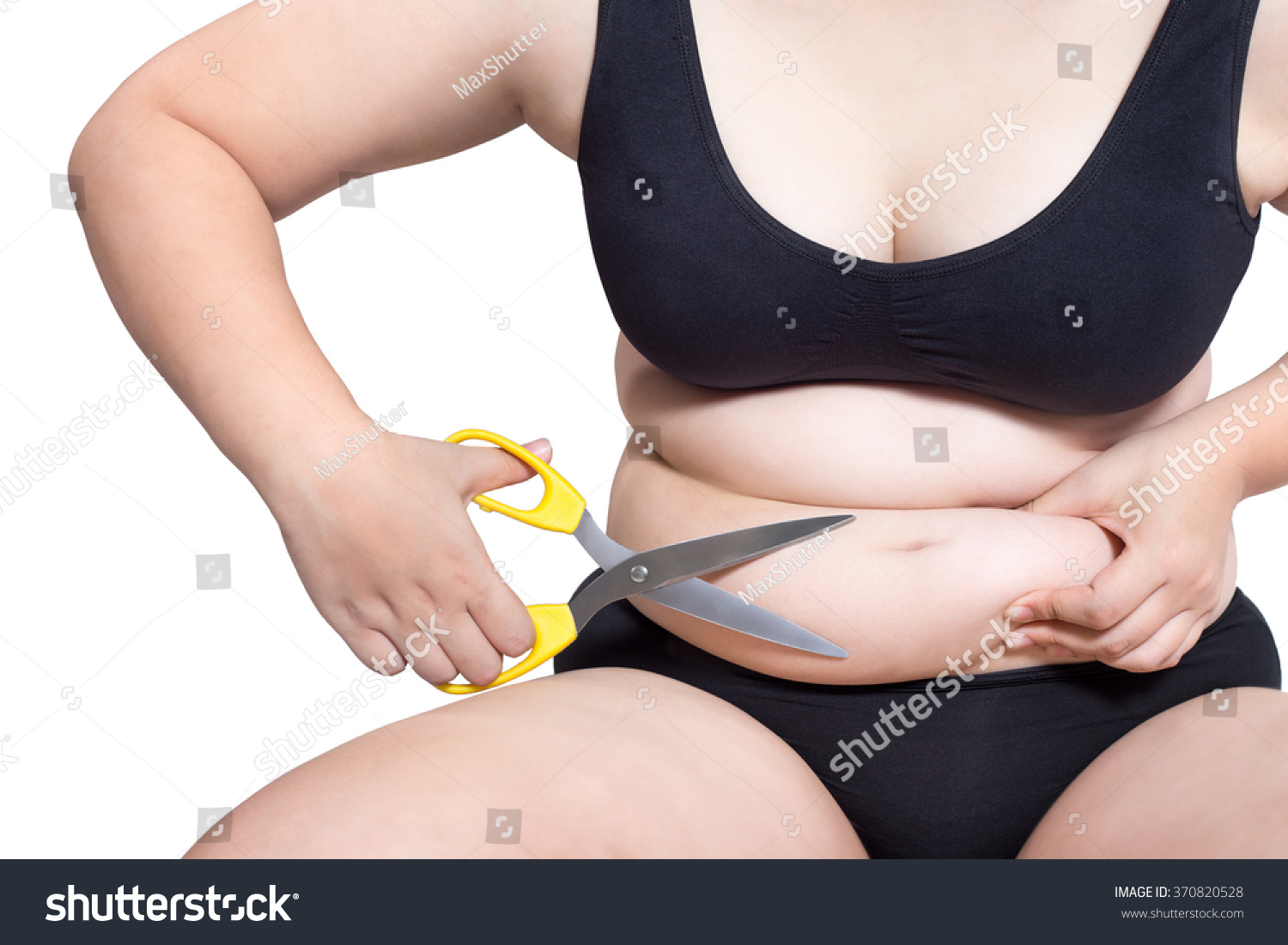 Fat Woman Cut Belly Fat Liposuction Stock Photo Edit Now 370820528 how-do-i-get-rid-of-belly-fat-clearance-www-aikicai