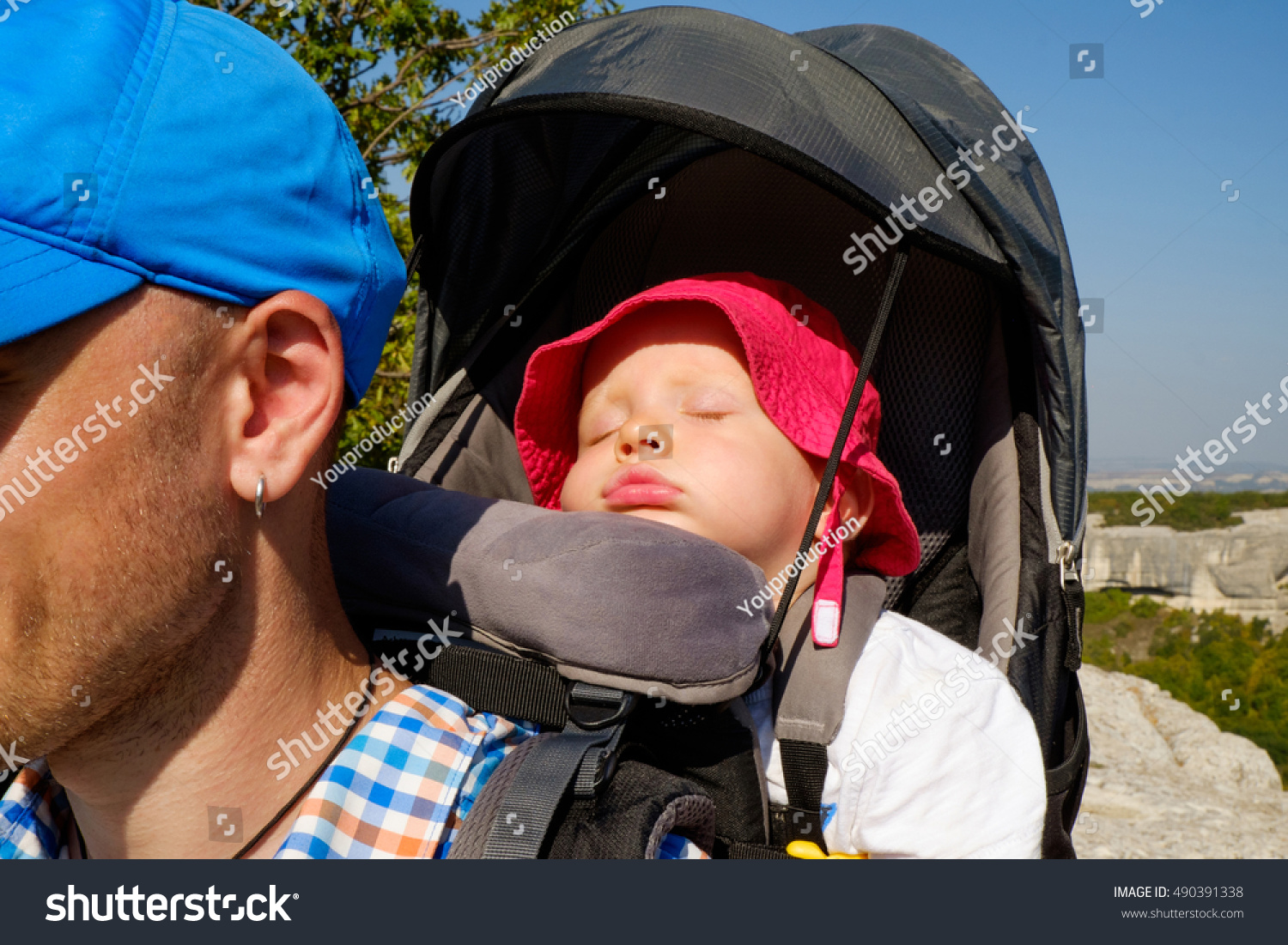 baby in backpack