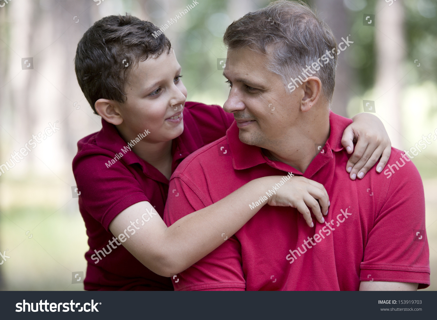 Father And Son Hug Stock Photo 153919703 : Shutterstock