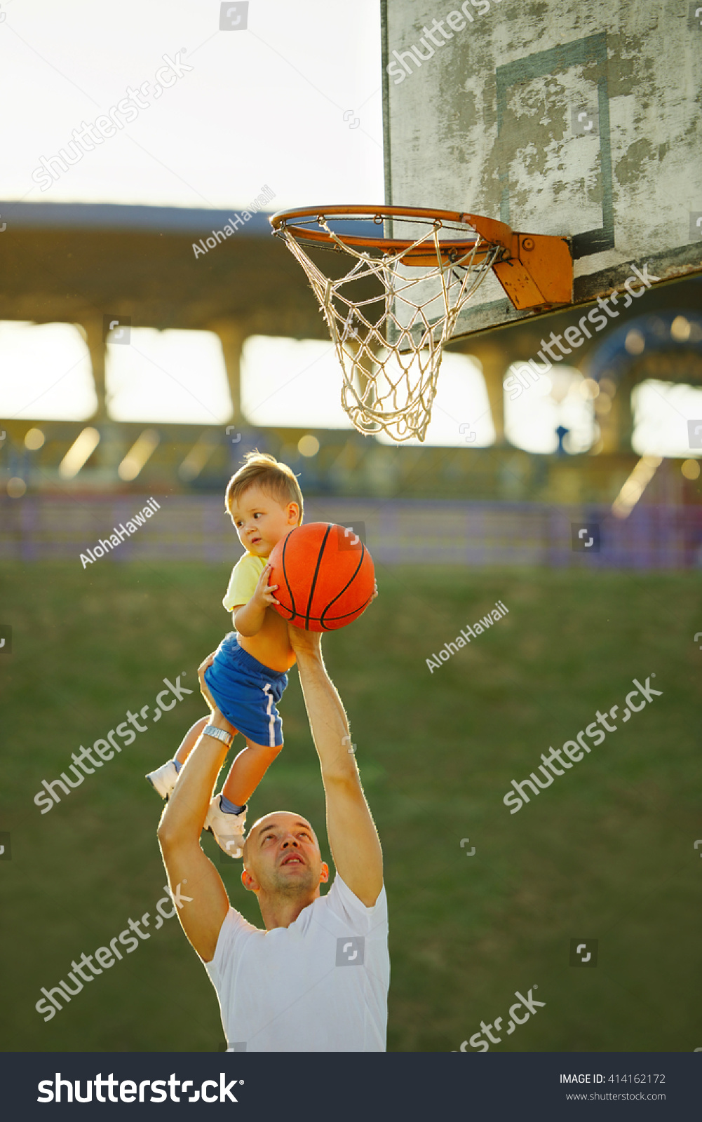 Father And Son Playing Basketball Stock Photo 414162172 : Shutterstock