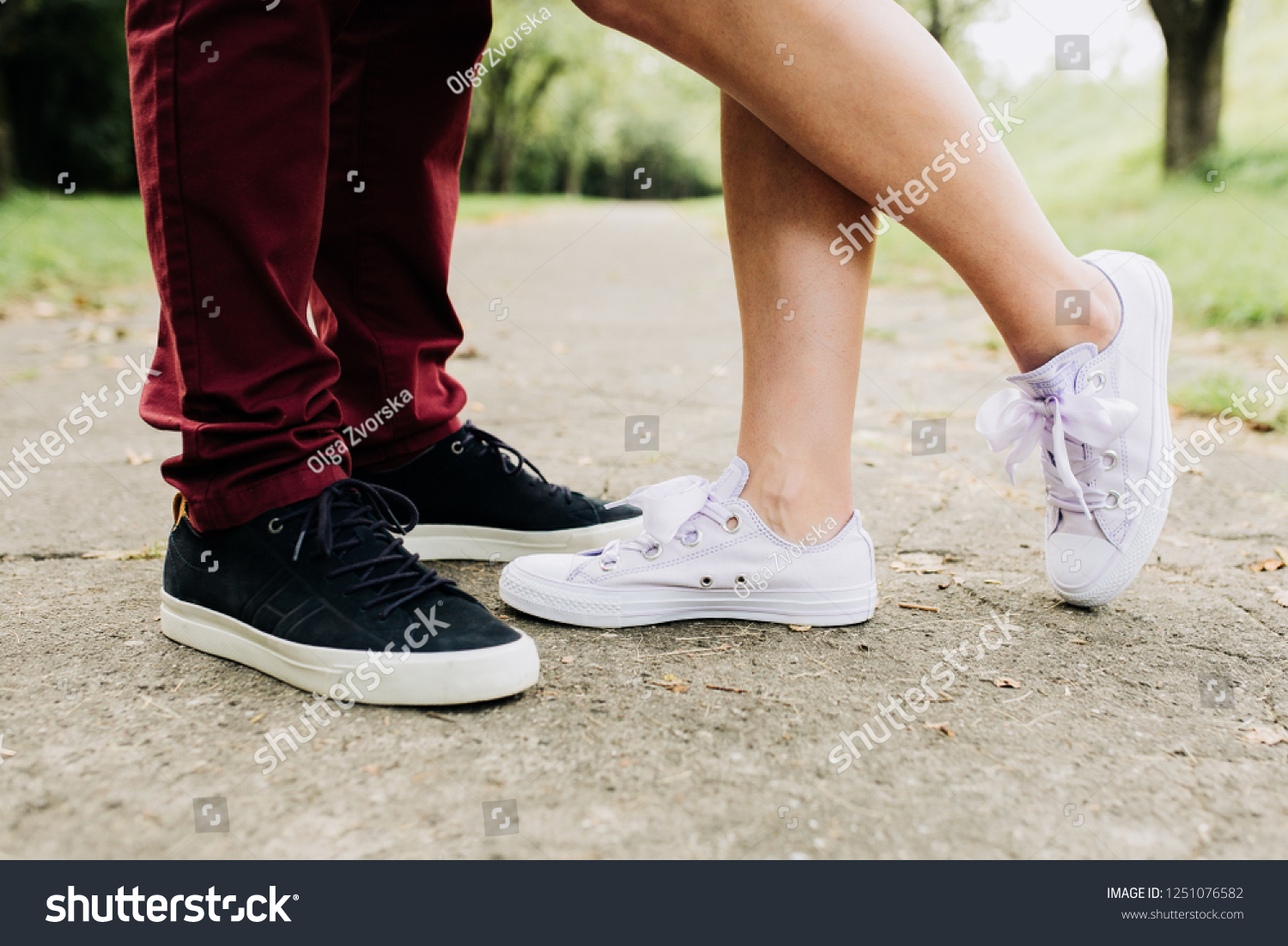 groom with sneakers