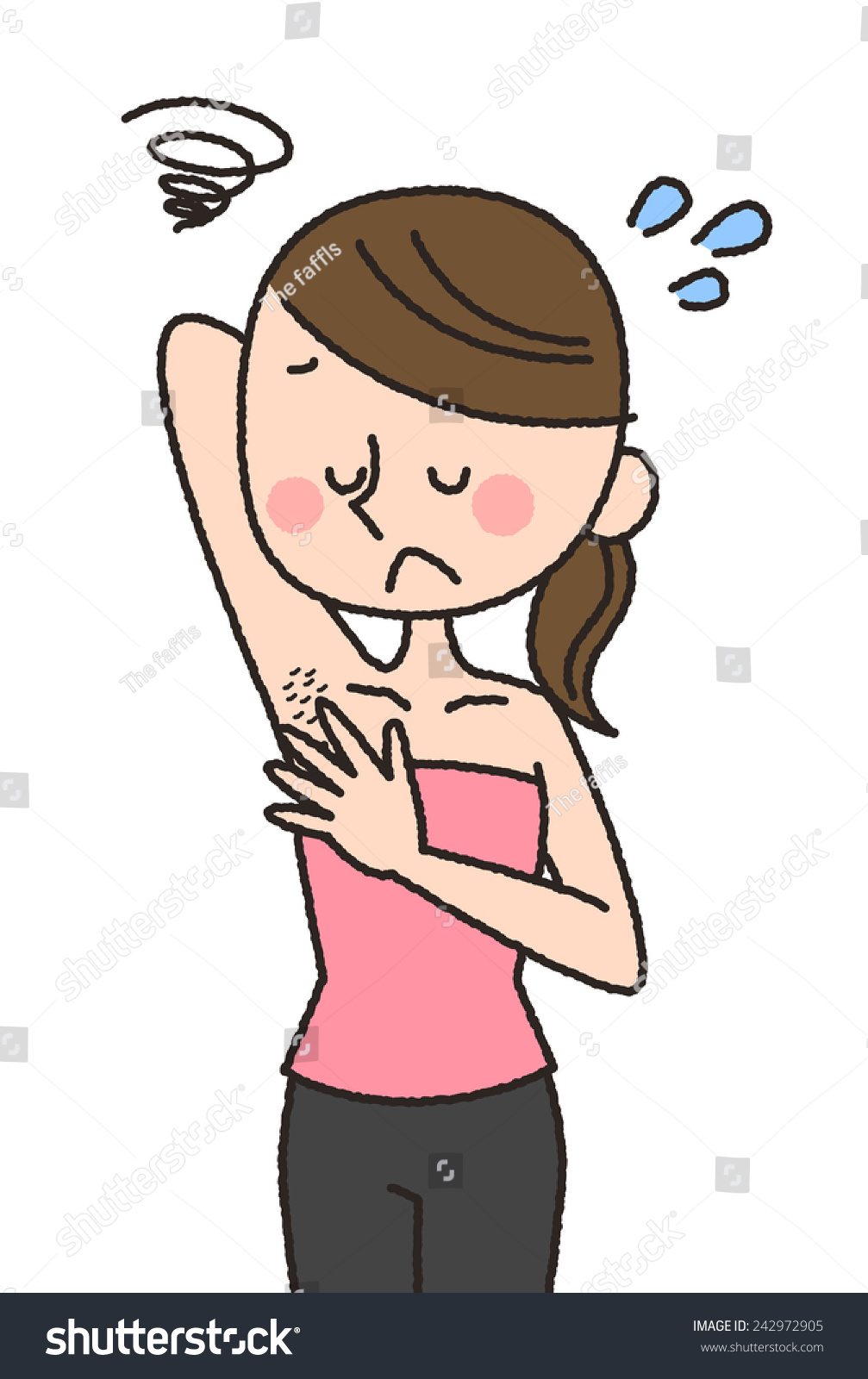 Female Armpit Trouble Illustration Stock Illustration 242972905 ...