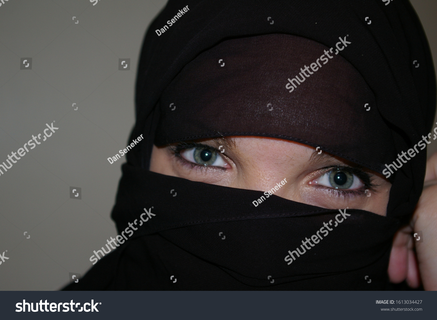 Female Eyes Revealed Niqab Stock Photo (edit Now) 1613034427